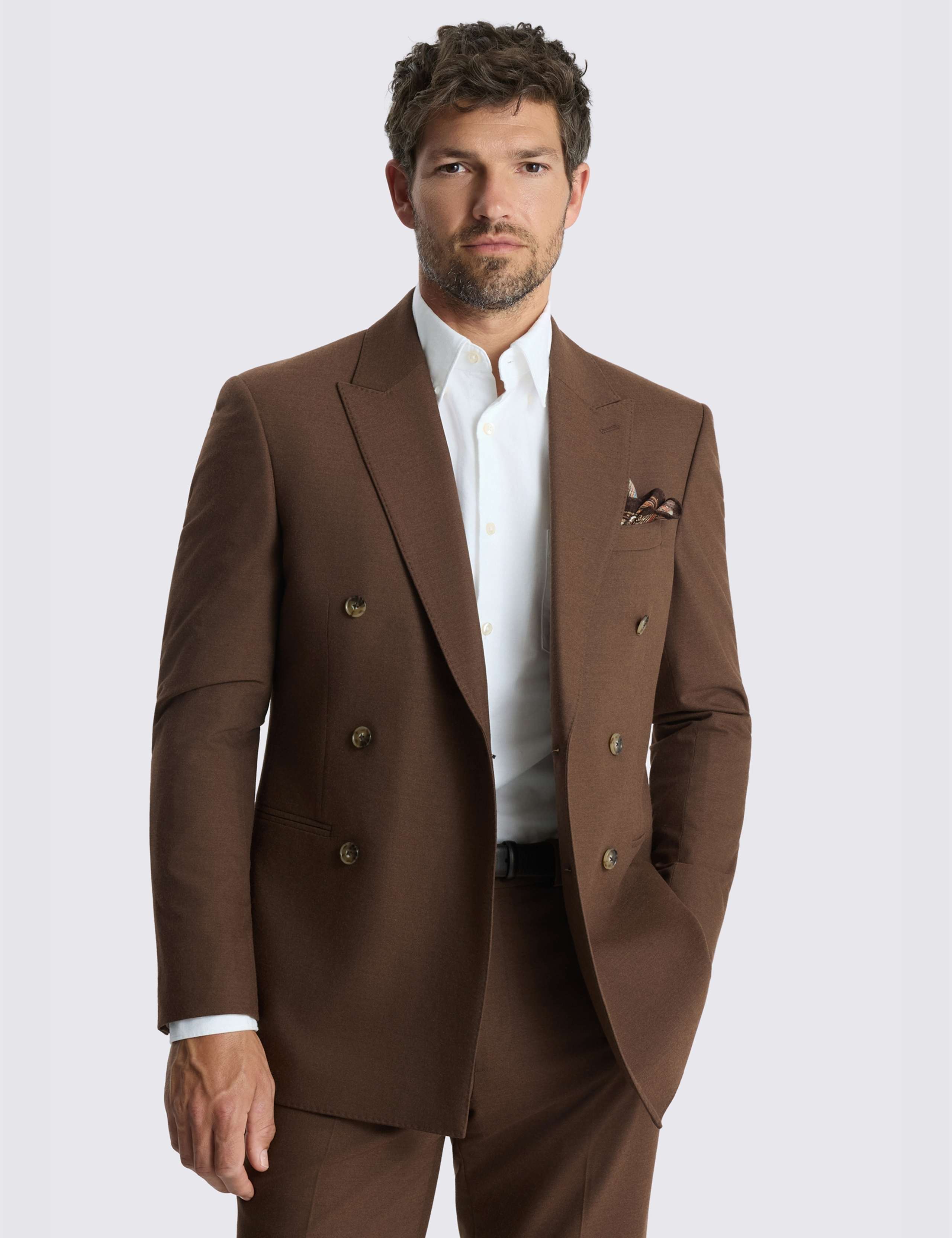 Slim Fit Flannel Stretch Suit Jacket