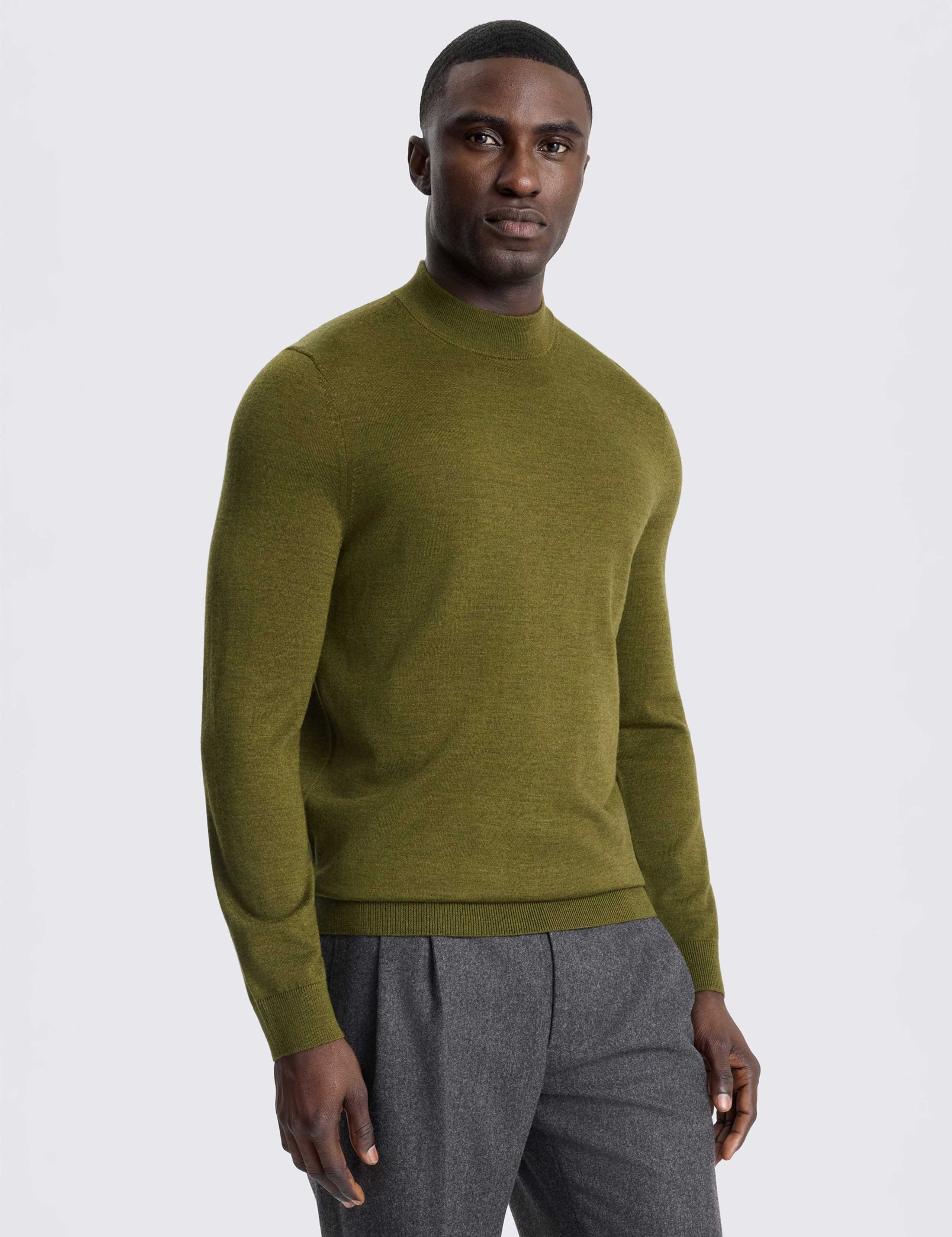 Merino Wool Rich High Neck Jumper