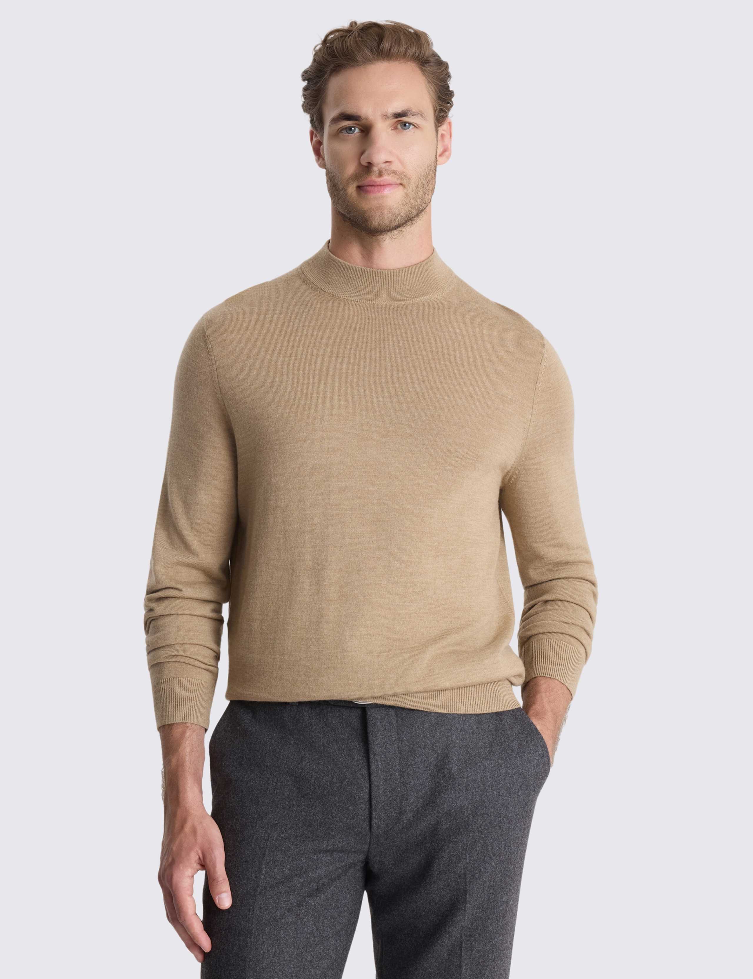Merino Wool Rich High Neck Jumper