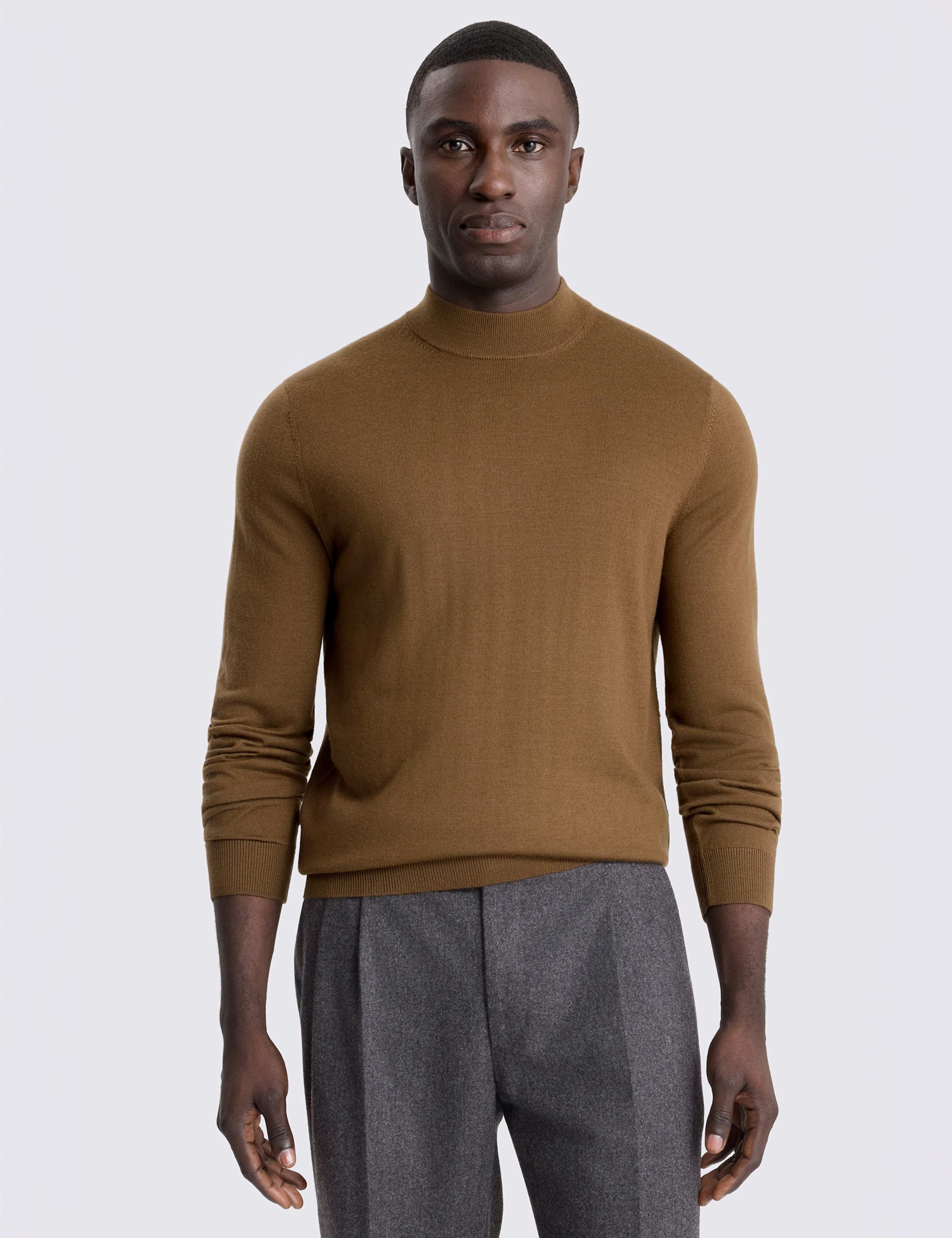 Merino Wool Rich High Neck Jumper
