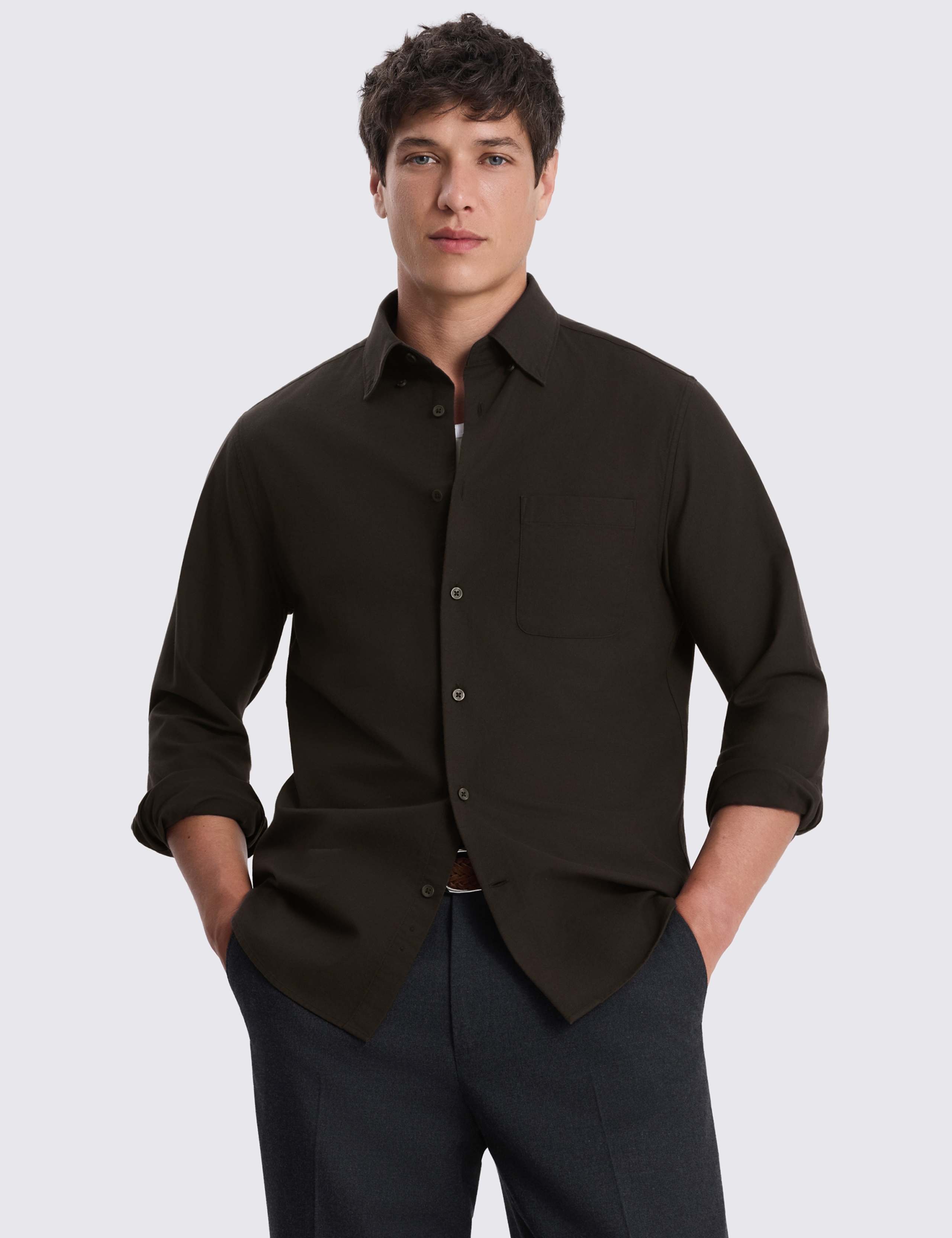 Pure Cotton Washed Oxford Shirt