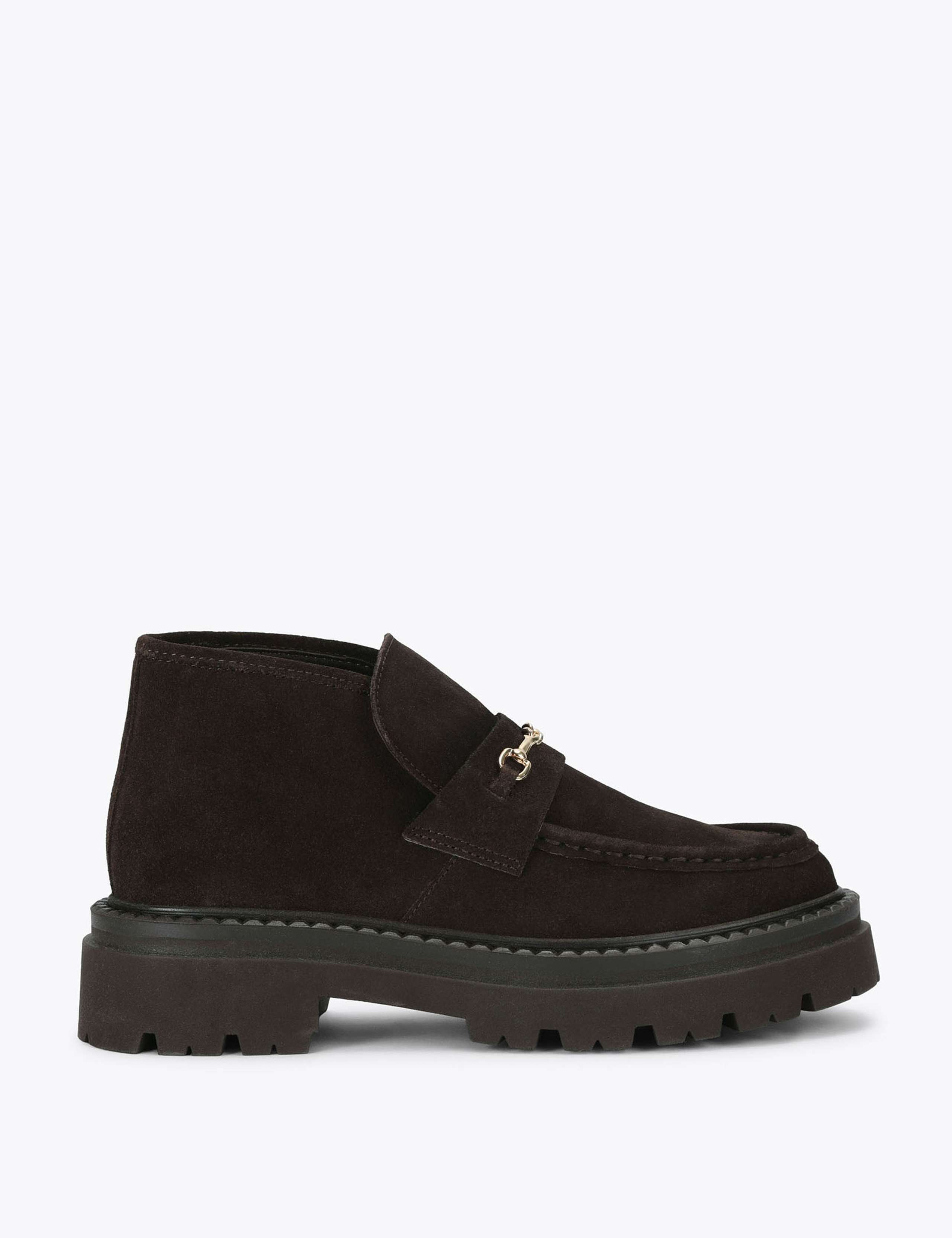 Suede Flat Round Toe Ankle Boots