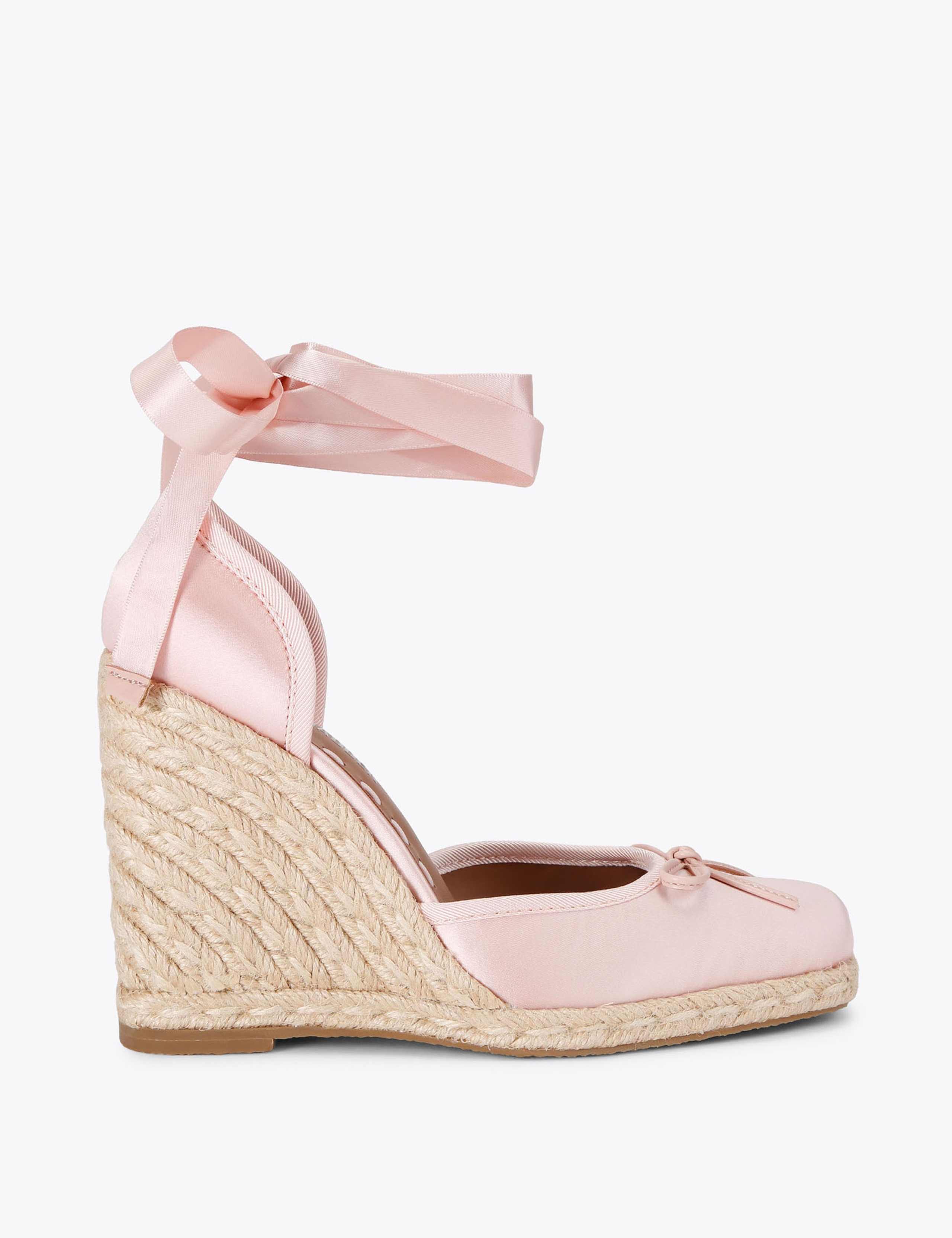 Varina Satin Wedge Sandals