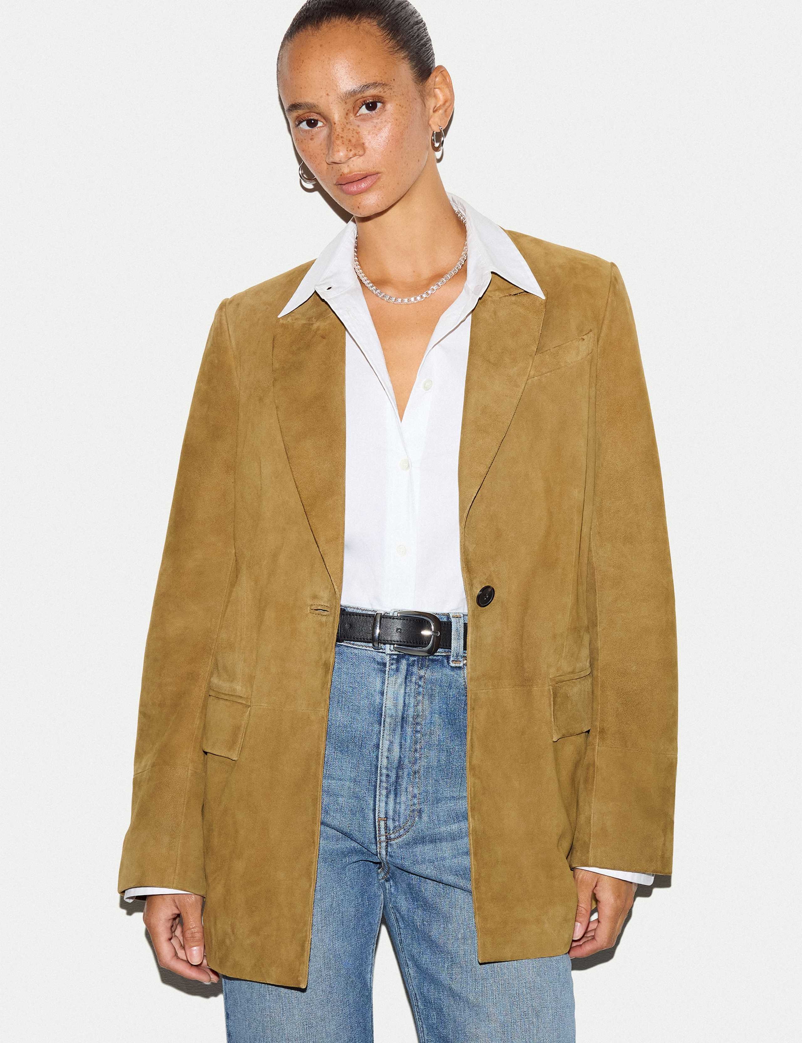 Suede Tailored Jacket