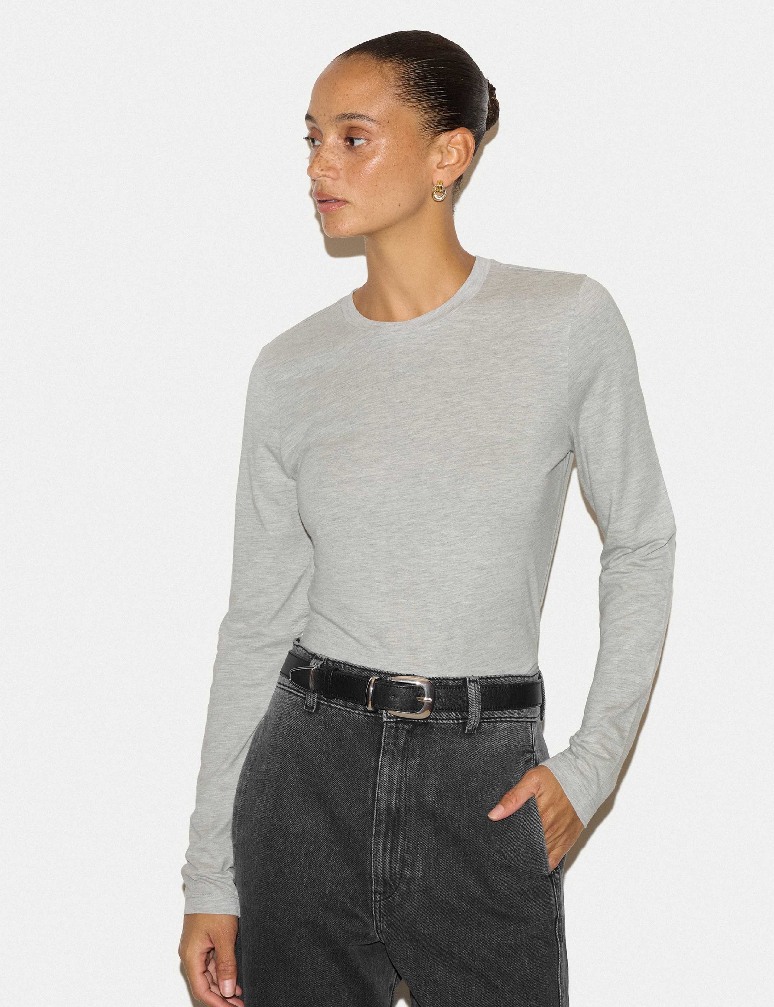 Cotton Modal Blend Round Neck T-Shirt