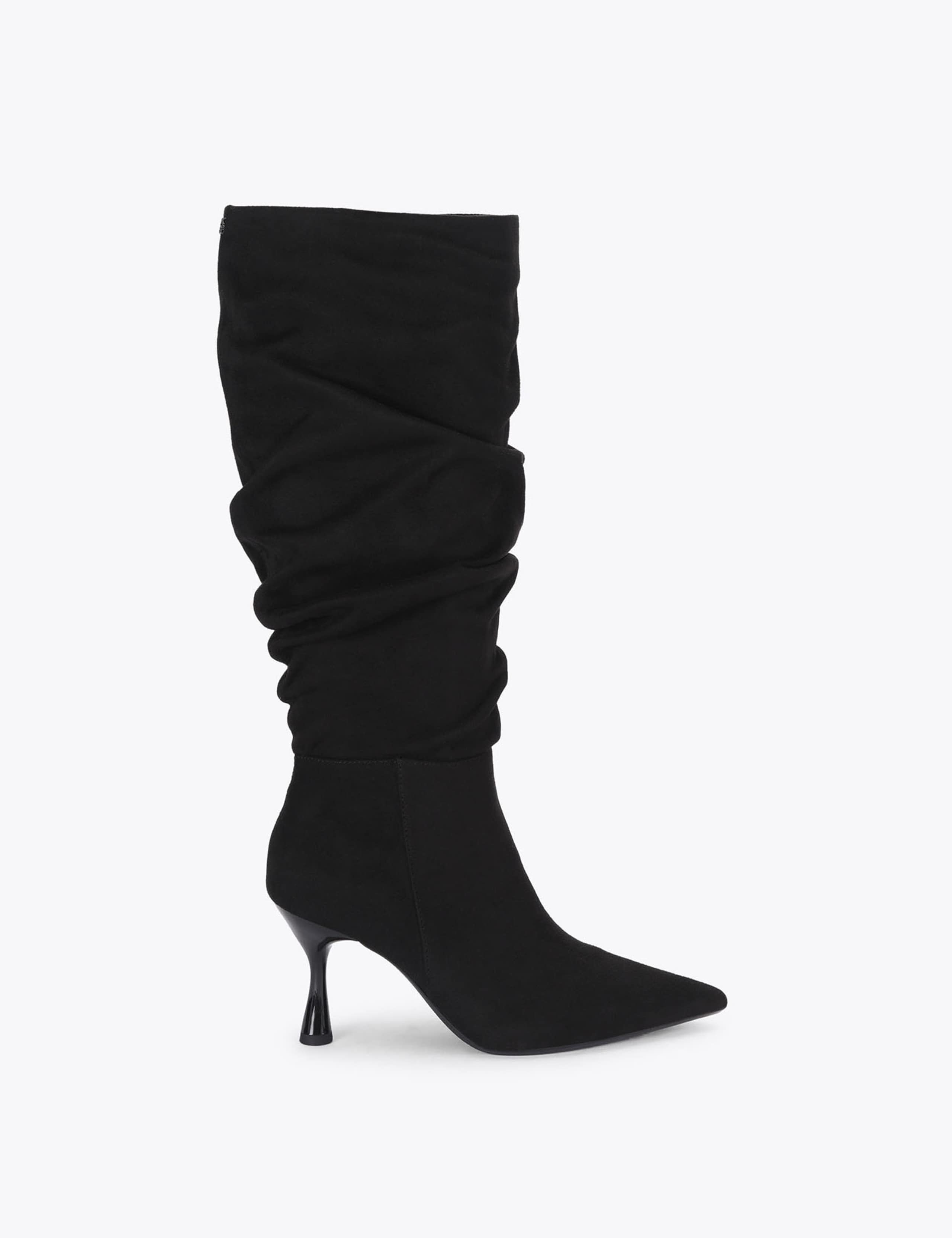 Suede Pointed Knee High Boots