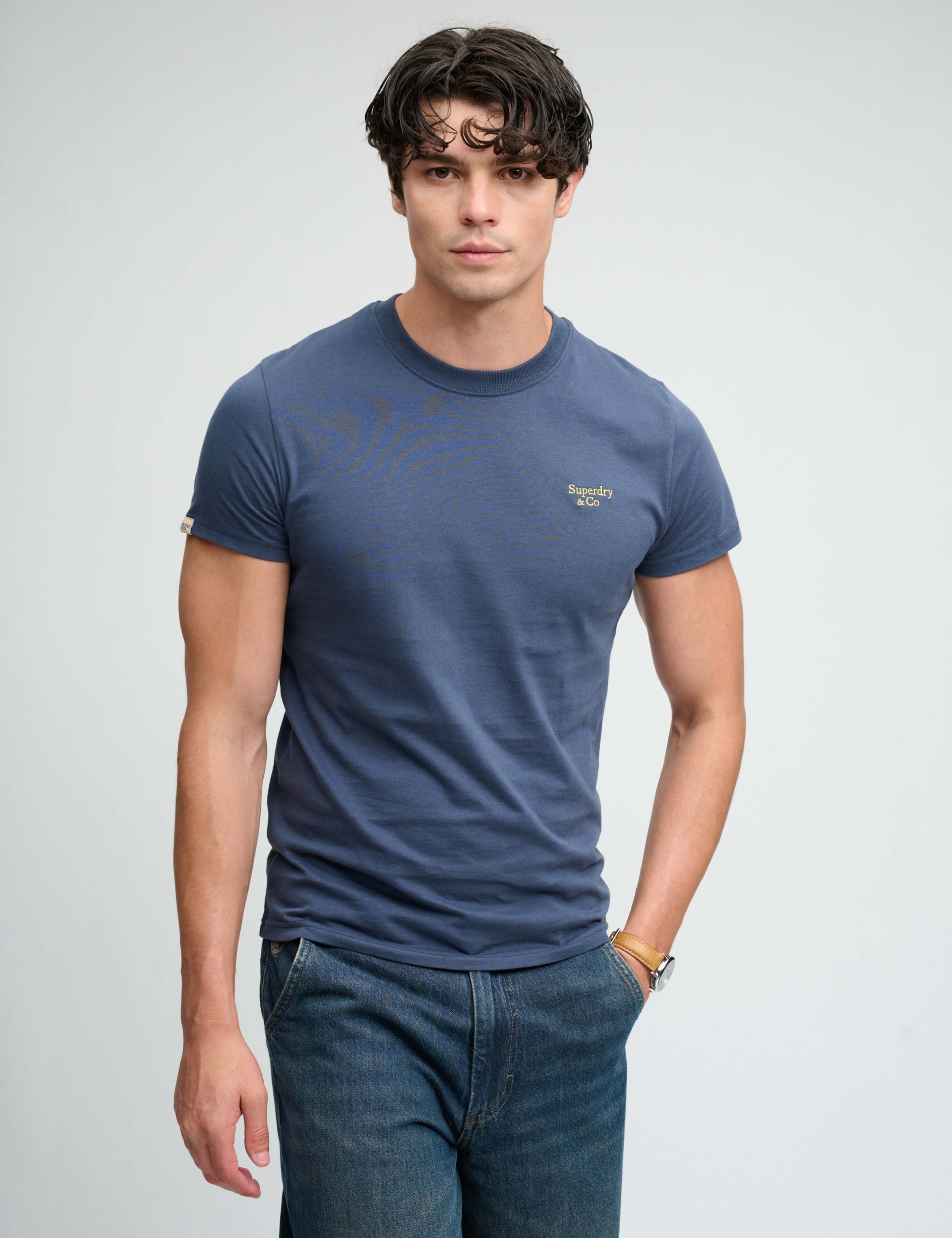 Slim Fit Pure Cotton Embroidered Logo T-Shirt
