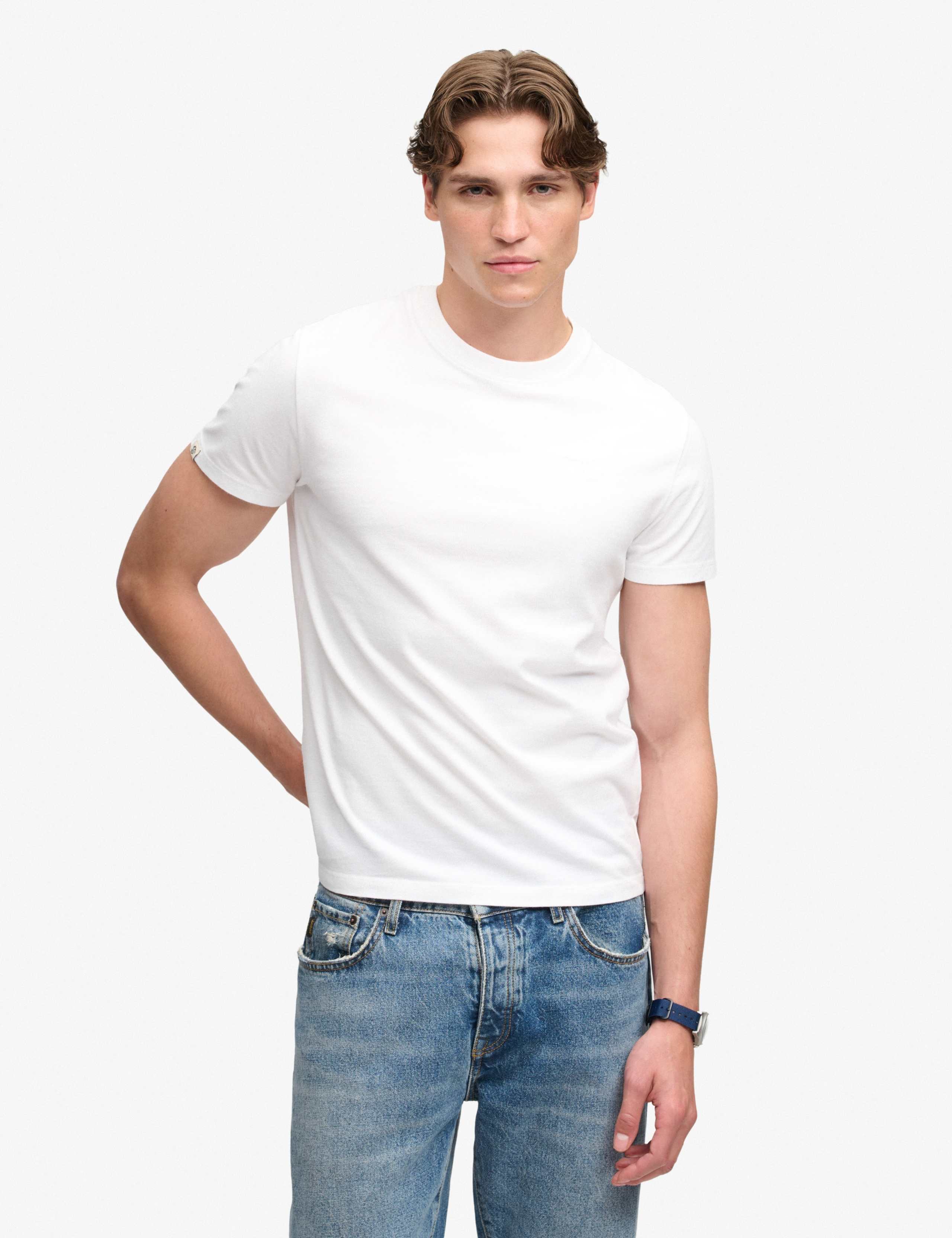Slim Fit Pure Cotton Embroidered Logo T-Shirt