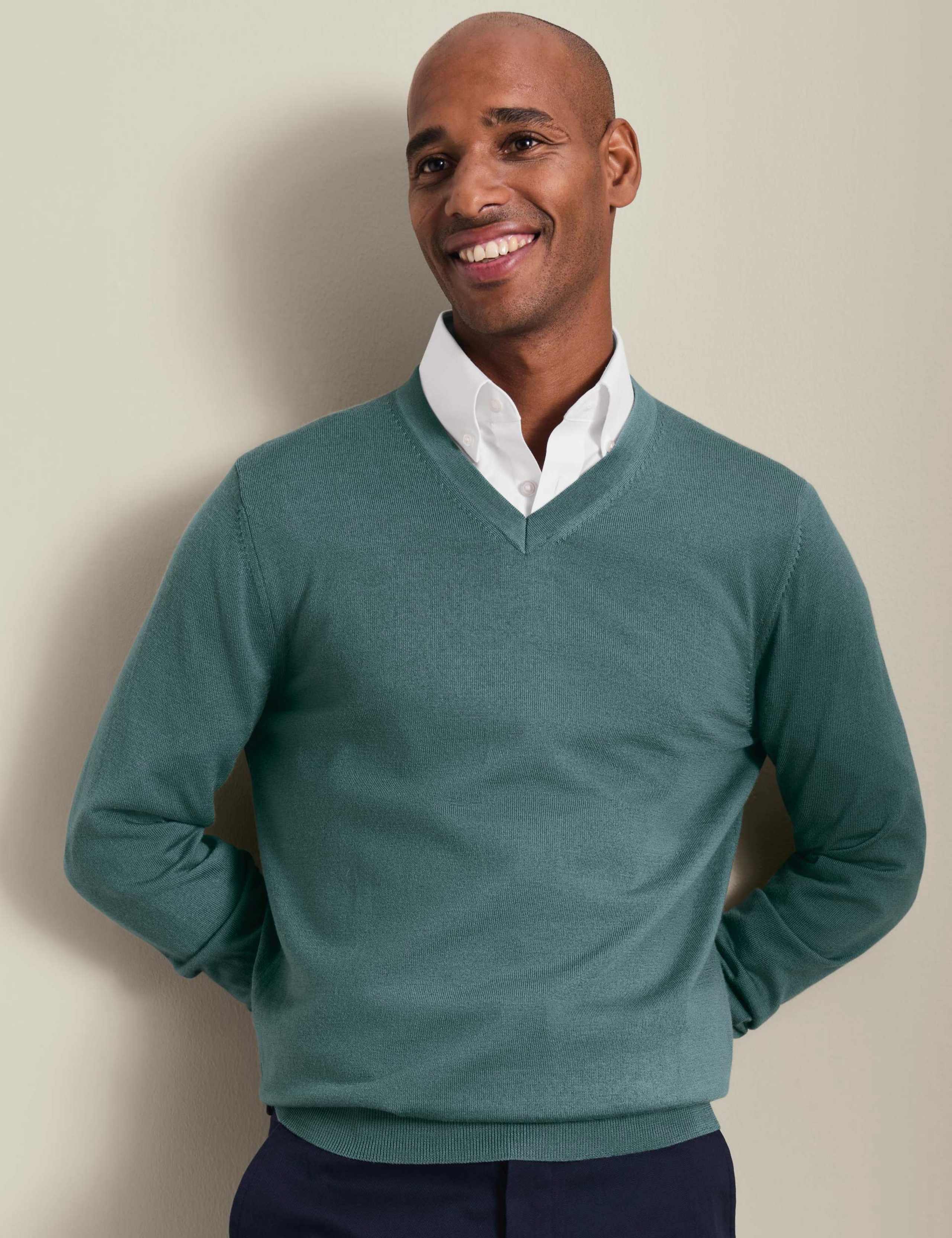 Pure Merino Wool V-Neck Jumper