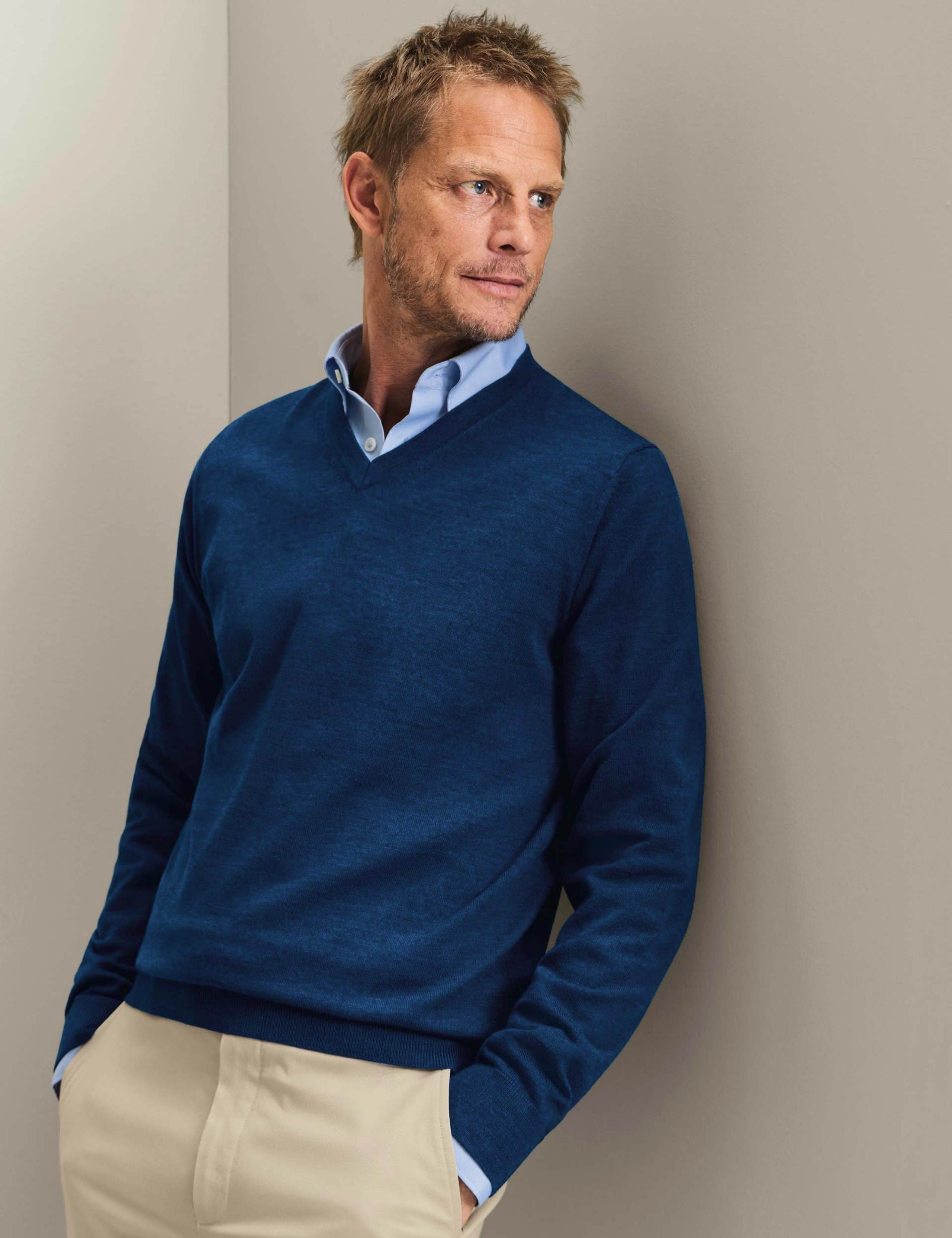 Pure Merino Wool V-Neck Jumper
