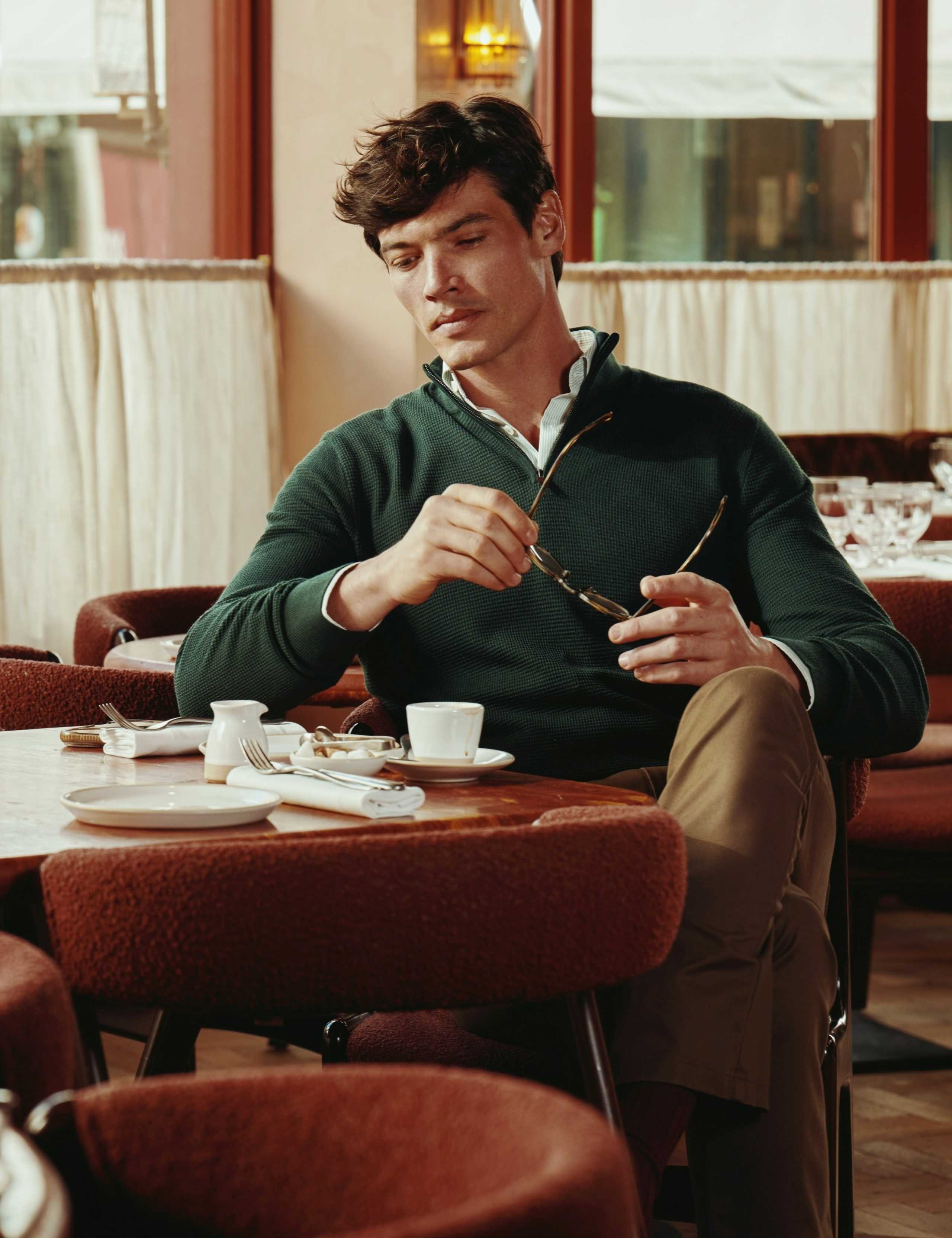Pure Merino Wool Half-Zip Jumper
