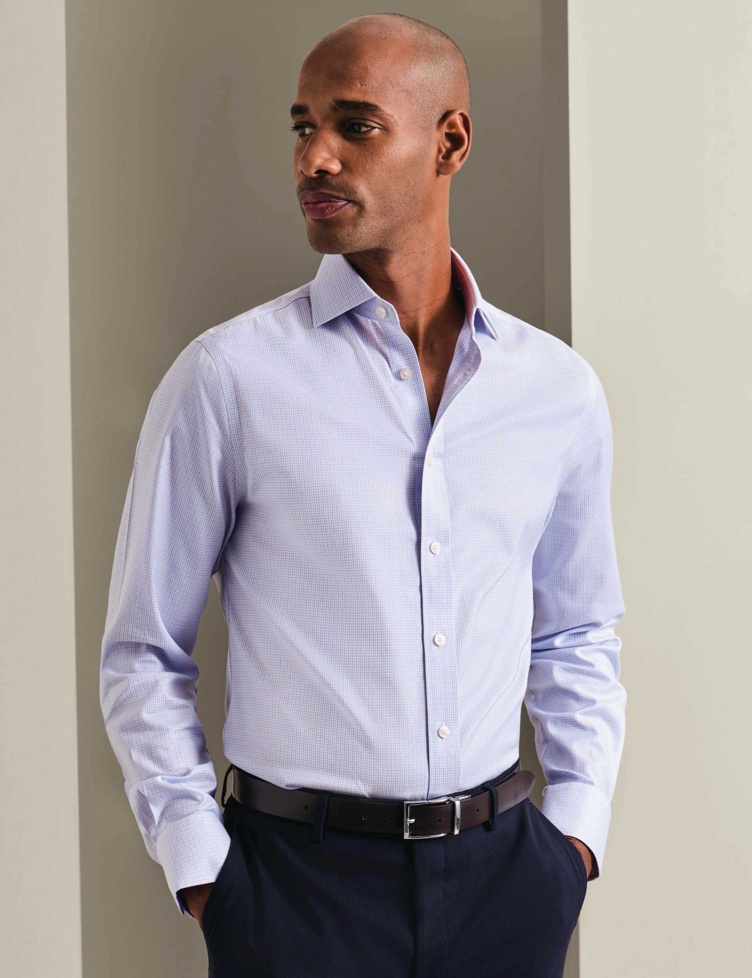 Slim Fit Non Iron Pure Cotton Check Shirt