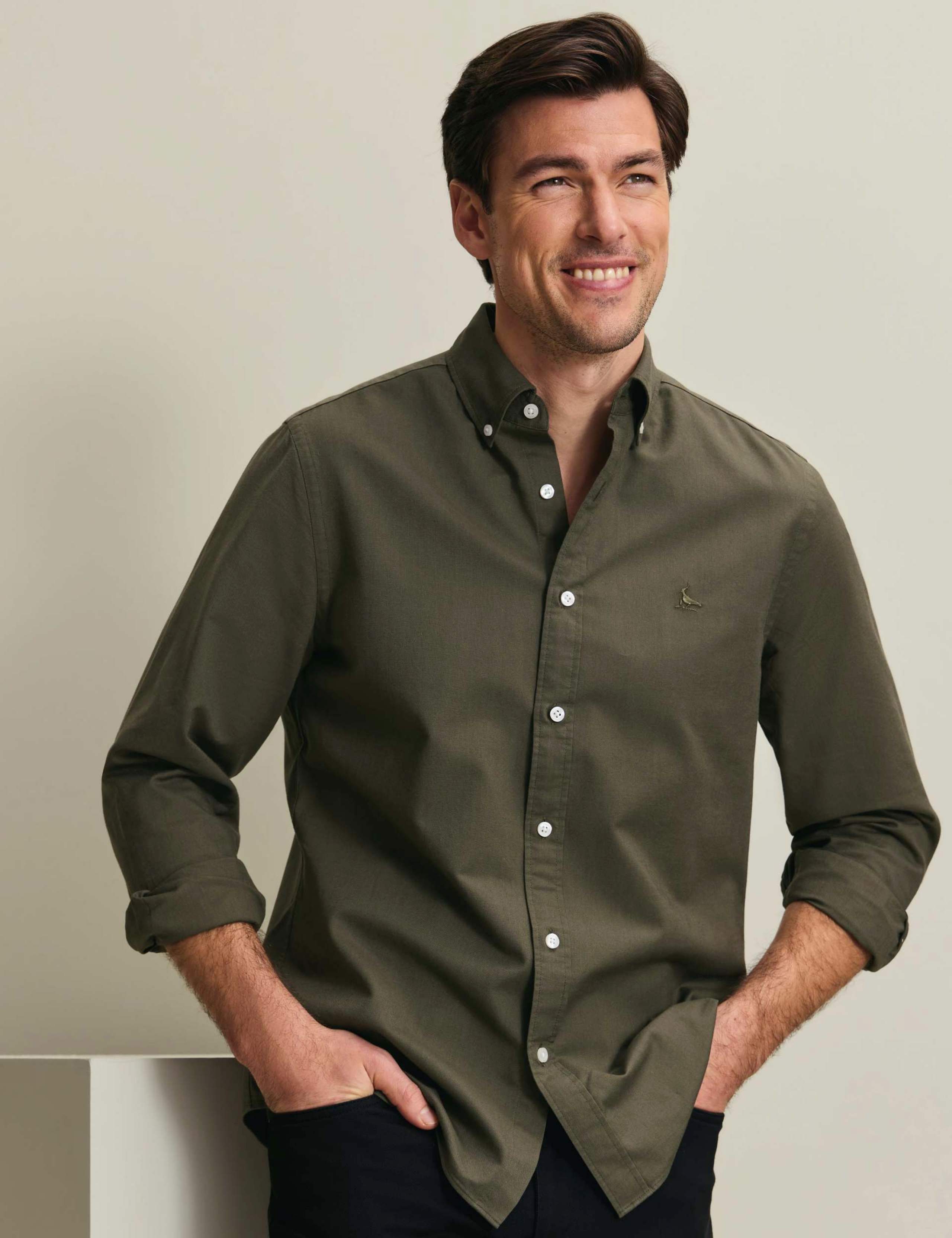 Slim Fit Pure Cotton Washed Oxford Shirt