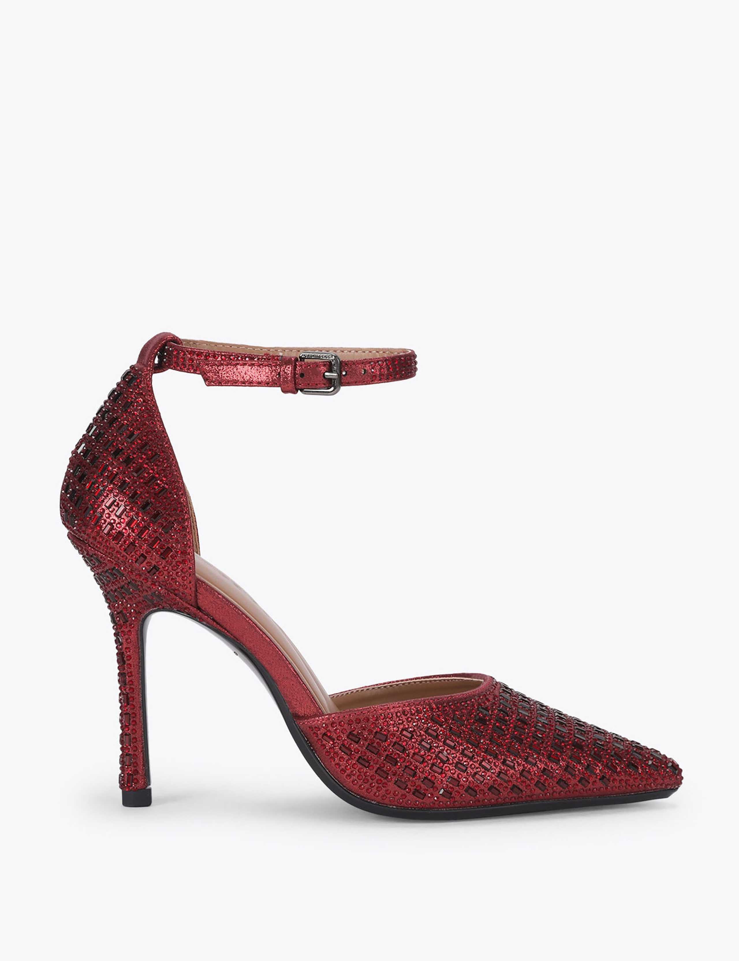 Ankle Strap Stiletto Heel Pointed Shoes