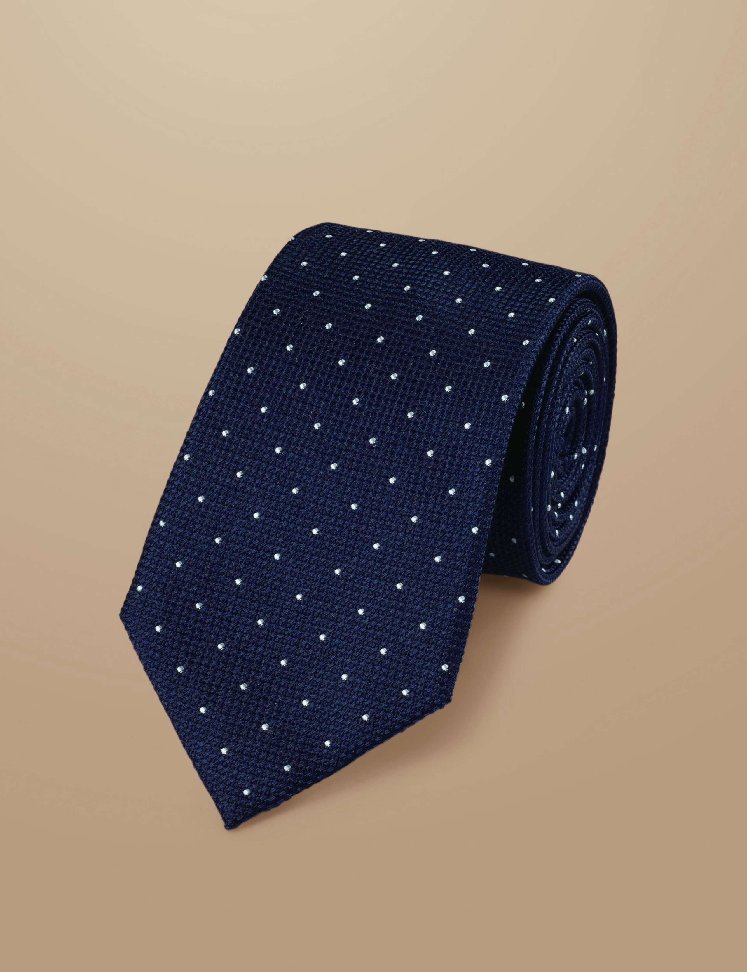Woven Polka Dot Pure Silk Tie