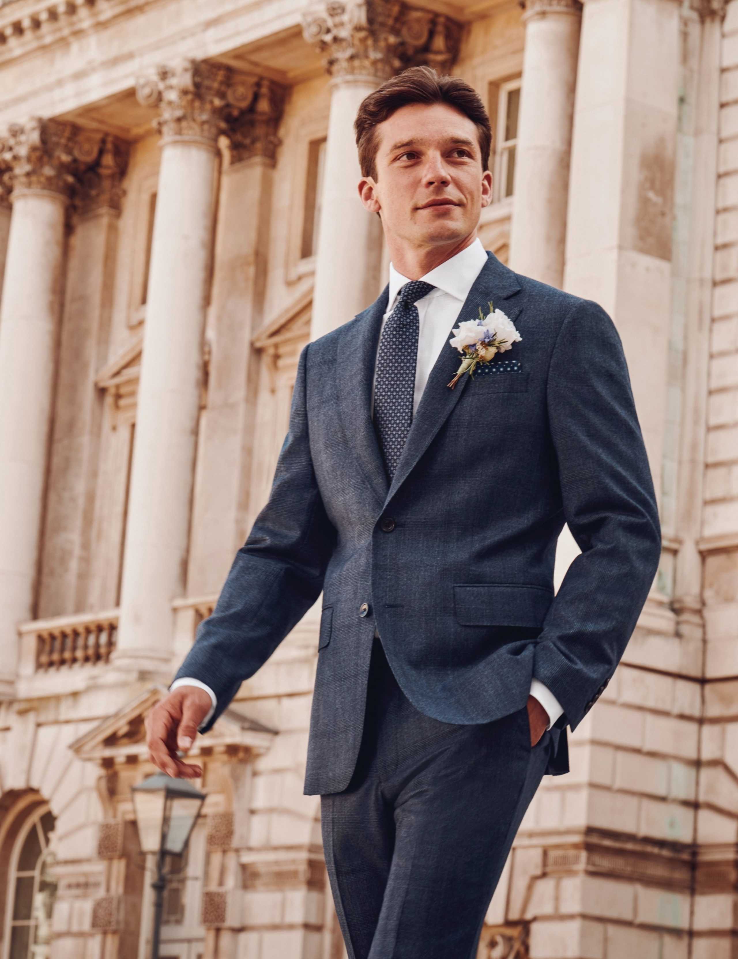 Slim Fit Super 120s Merino Wool Suit Jacket