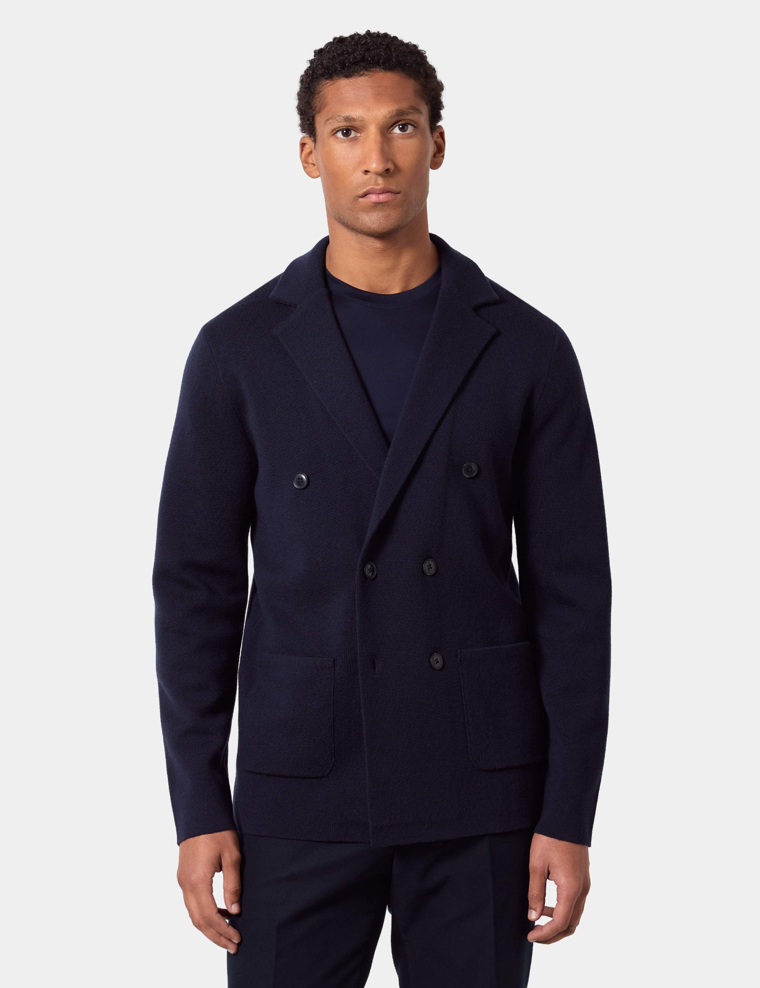 Pure Merino Wool Knitted Blazer