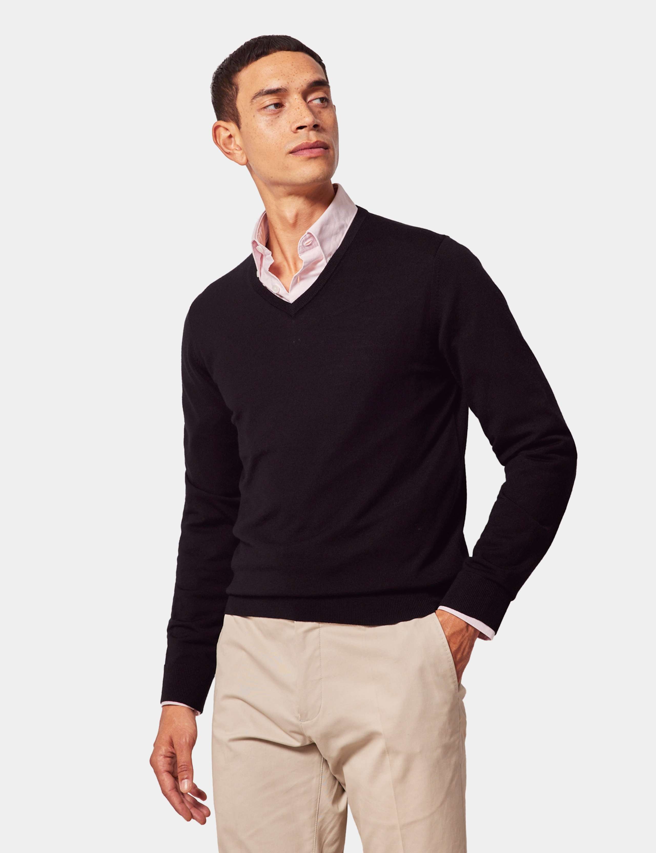 Pure Merino Wool V-Neck Jumper