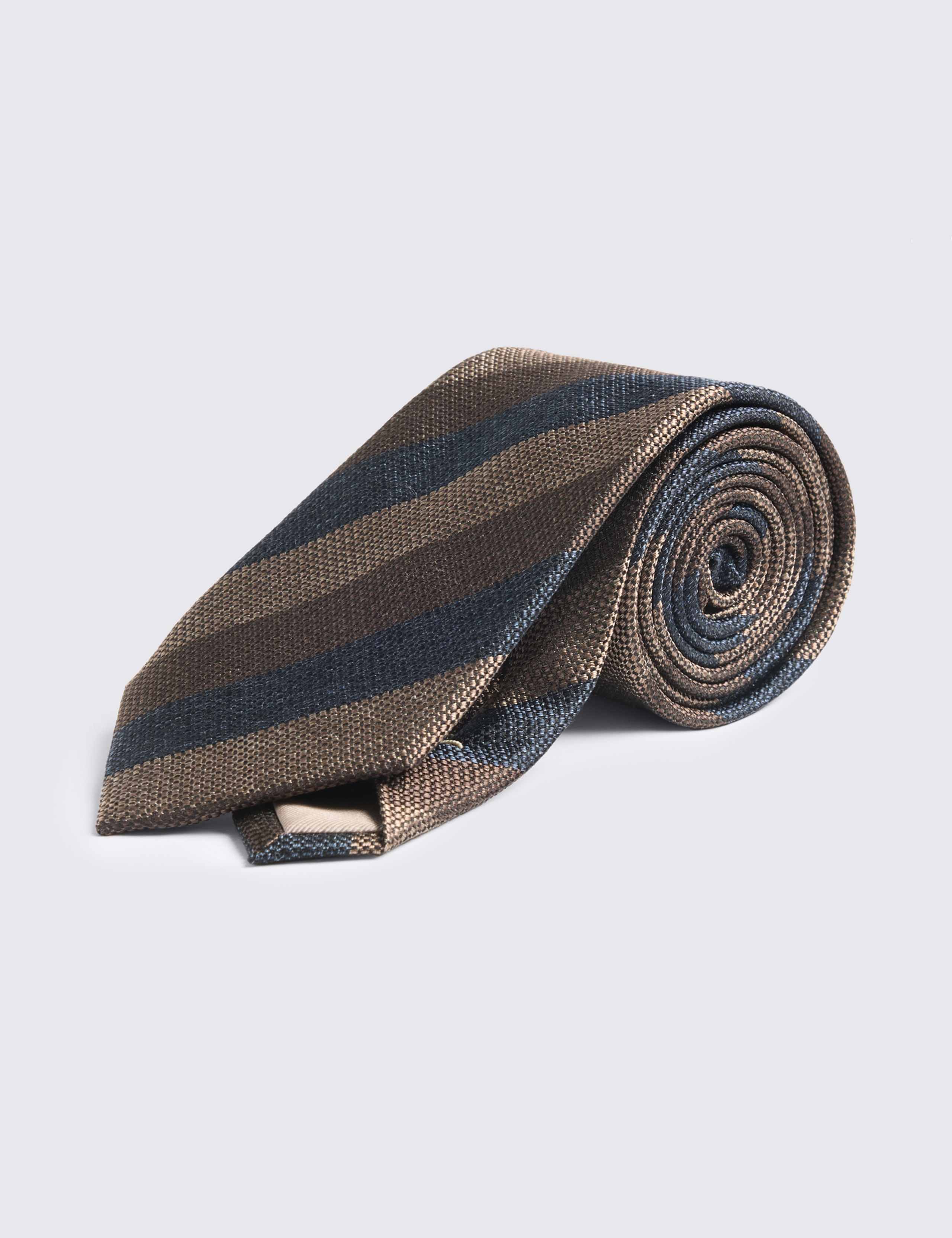 Striped Pure Silk Tie