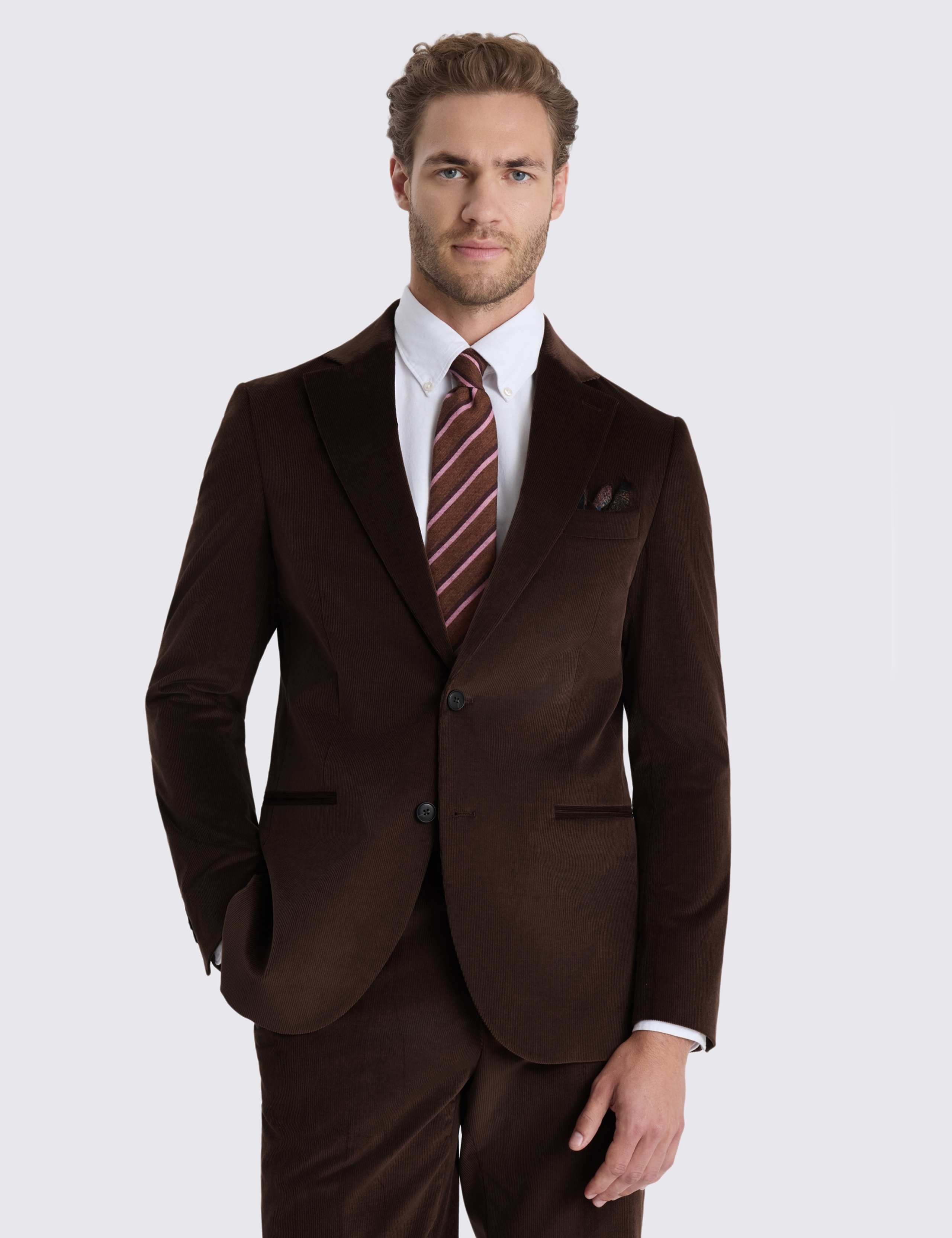 Tailored Fit Cord Stretch Suit Jacket