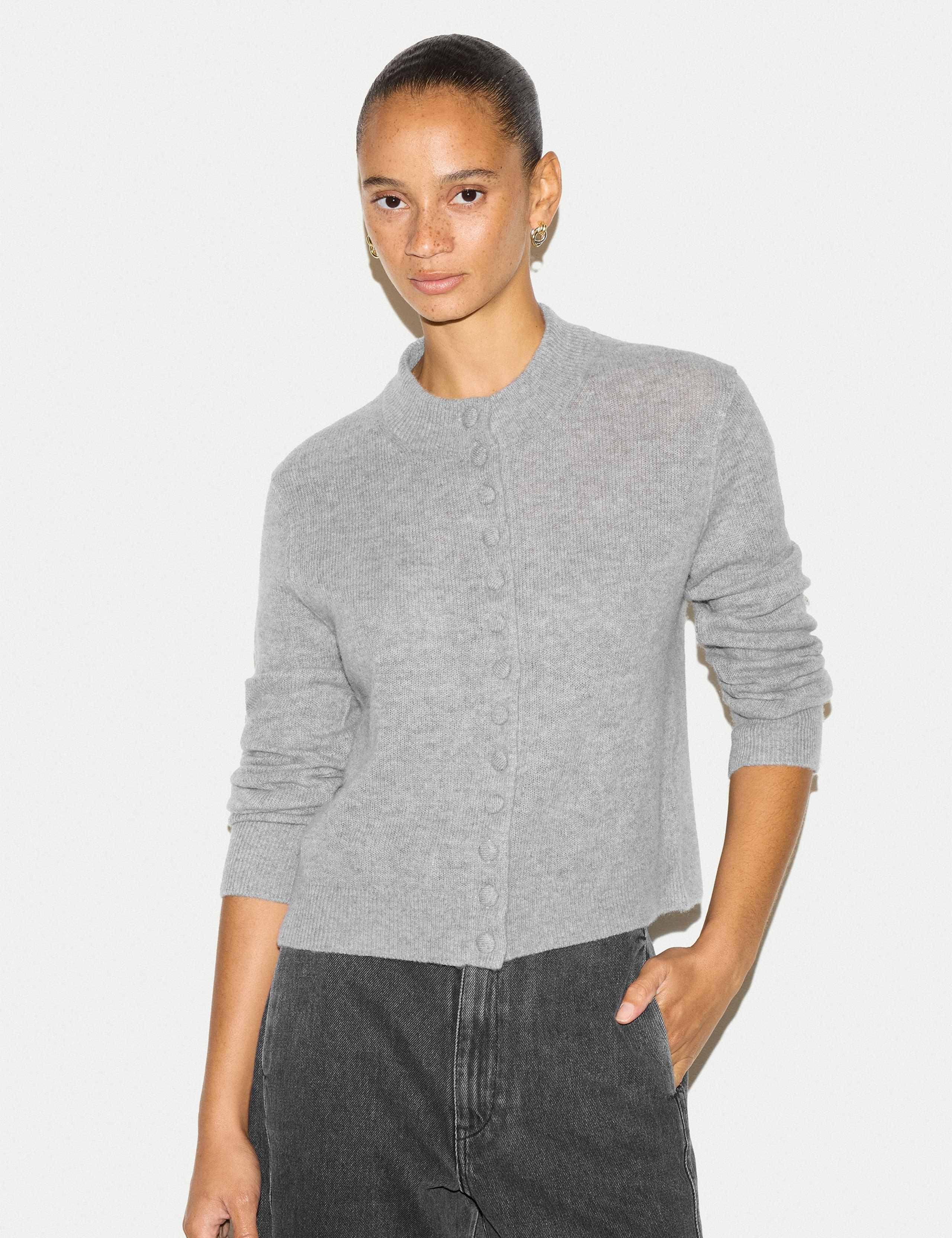 Merino Wool Rich Cardigan with Cashmere