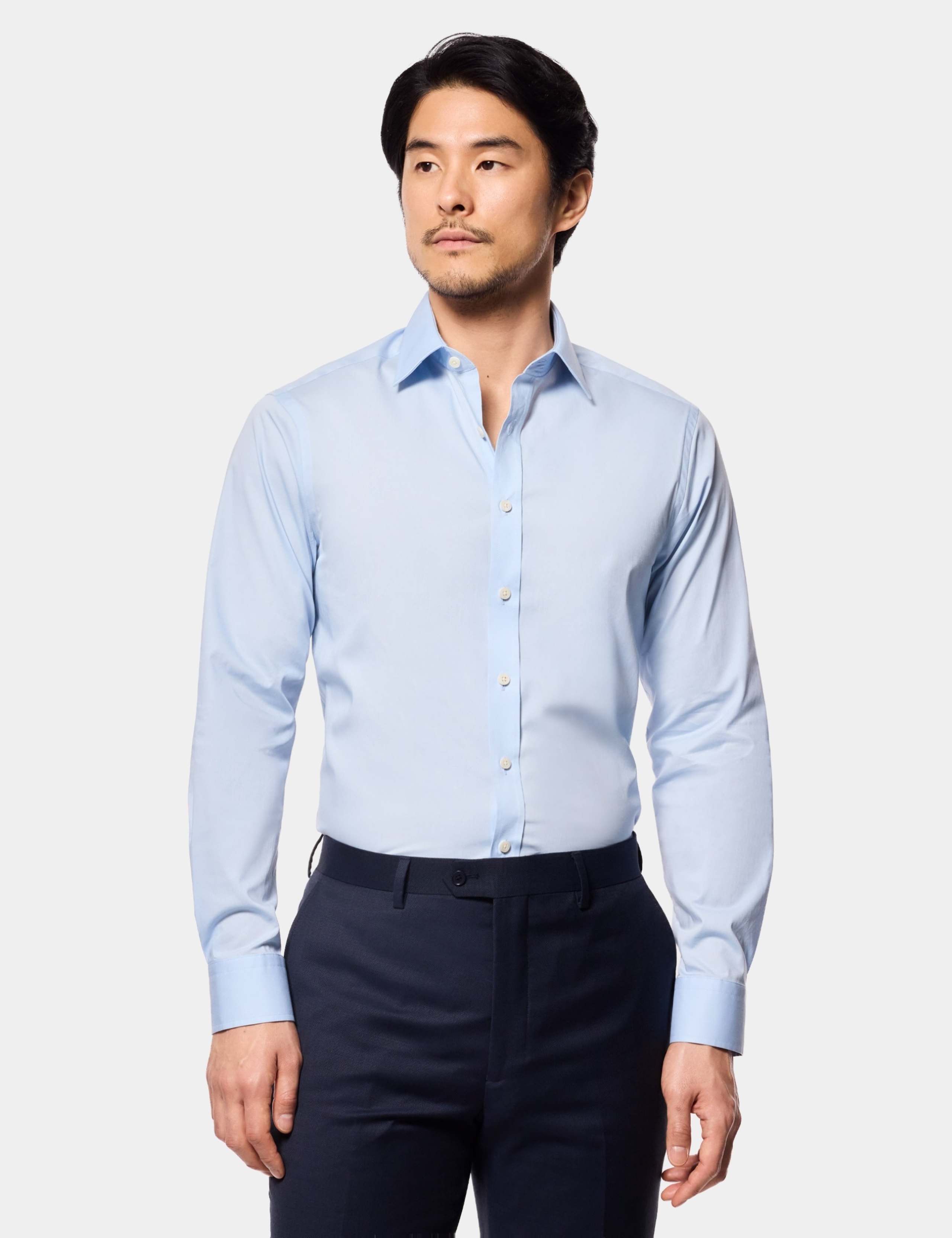 Regular Fit Pure Cotton Herringbone Shirt