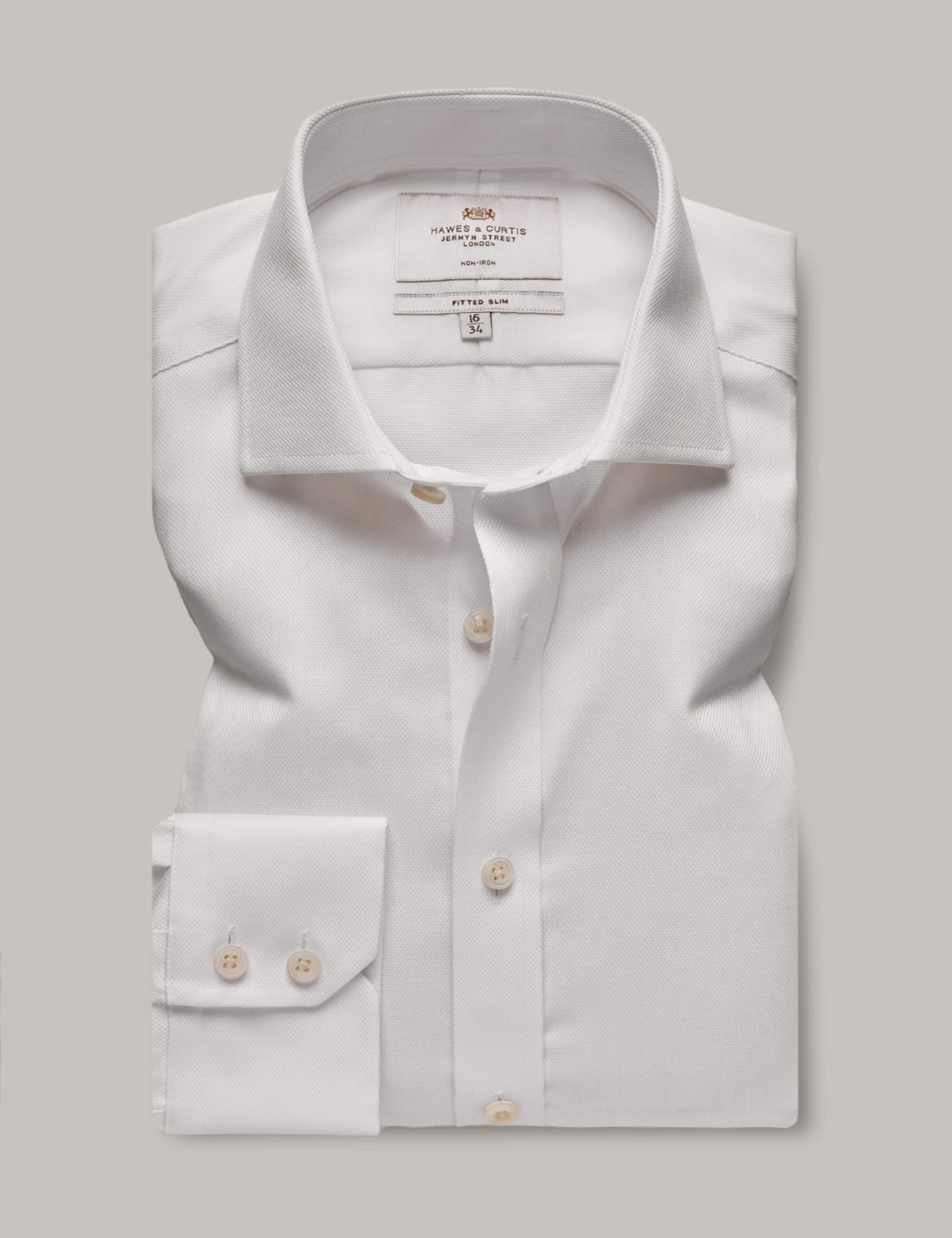 Slim Fit Pique Non Iron Shirt