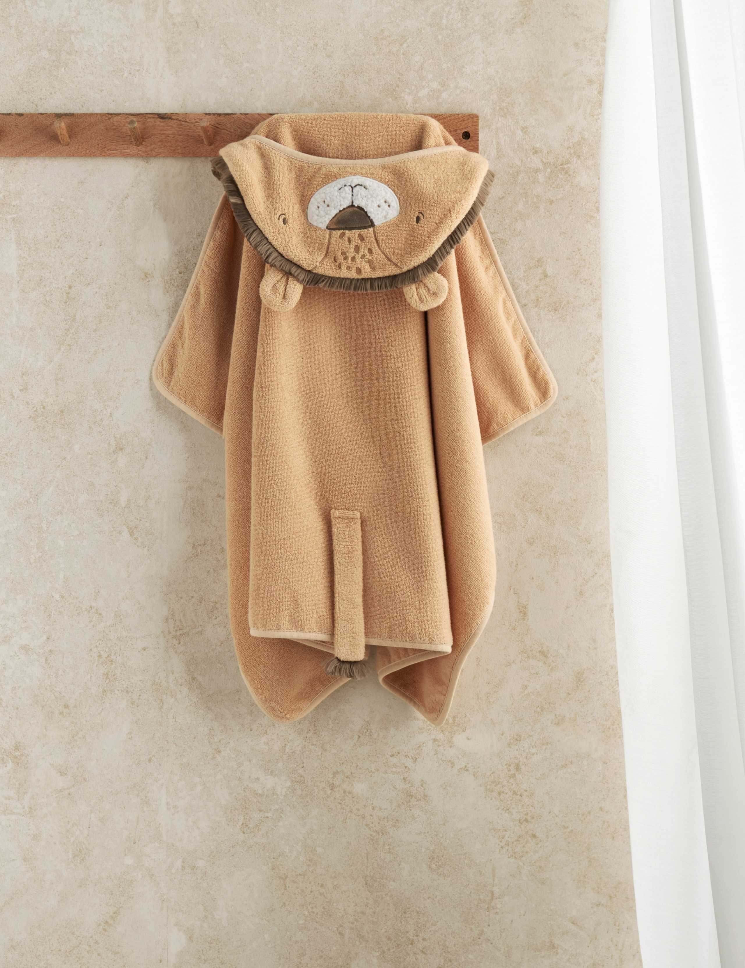 Pure Cotton Hooded Lion Towel