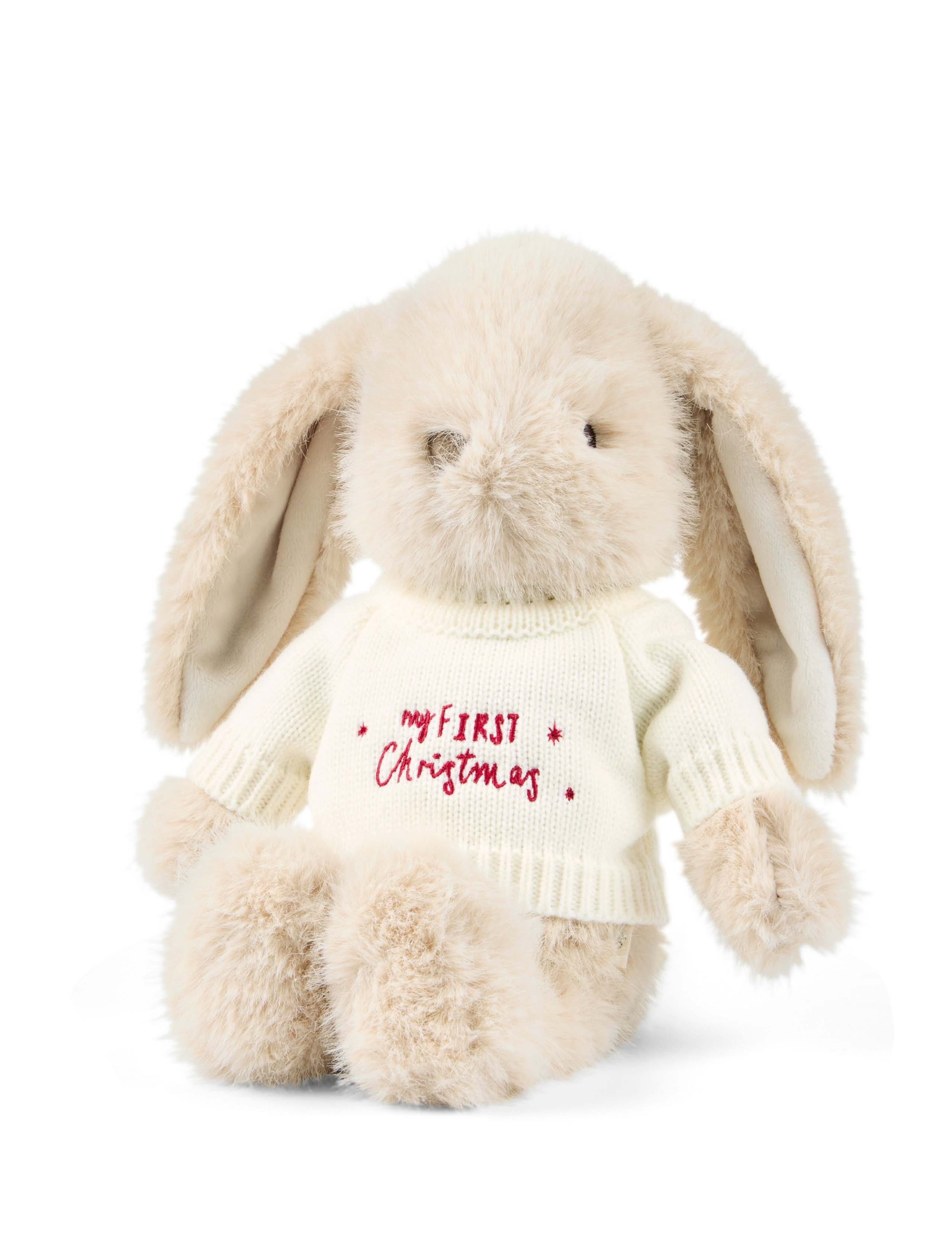 Faux Fur Rabbit Beanie Soft Toy