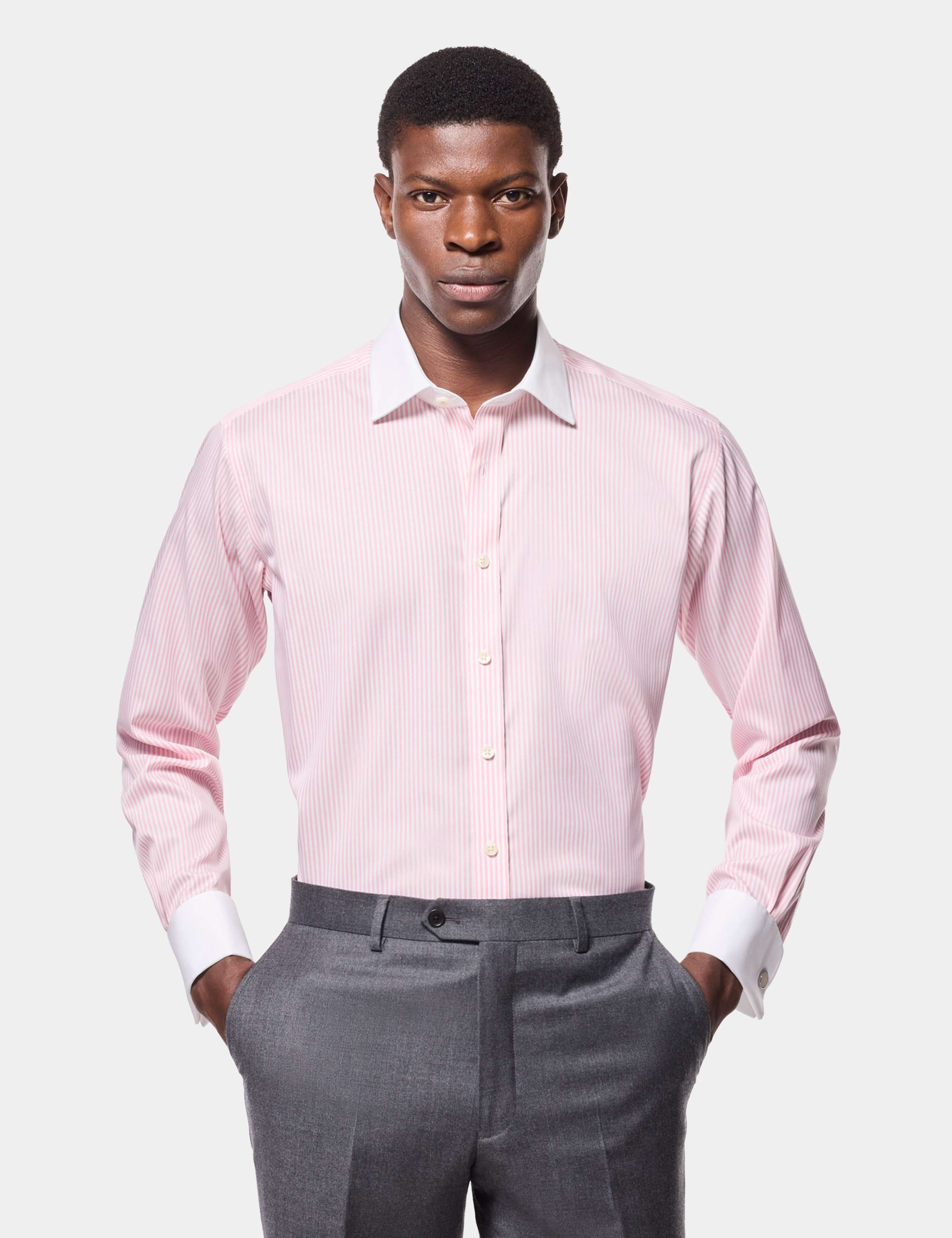 Slim Fit Non Iron Striped Shirt