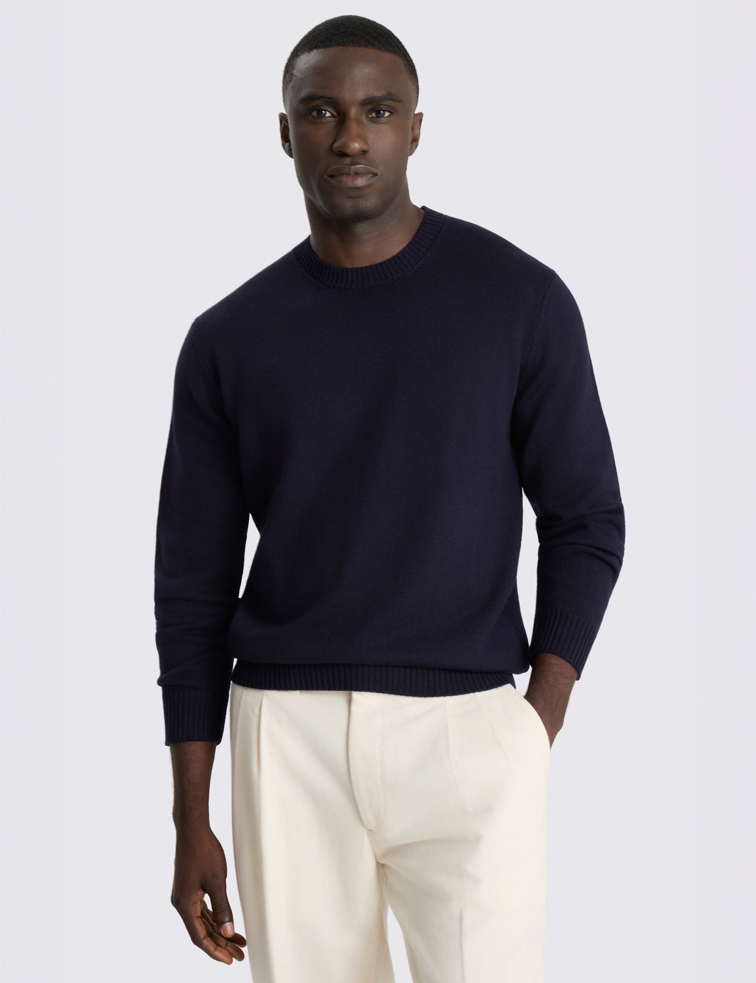 Pure Merino Wool Crew Neck Jumper