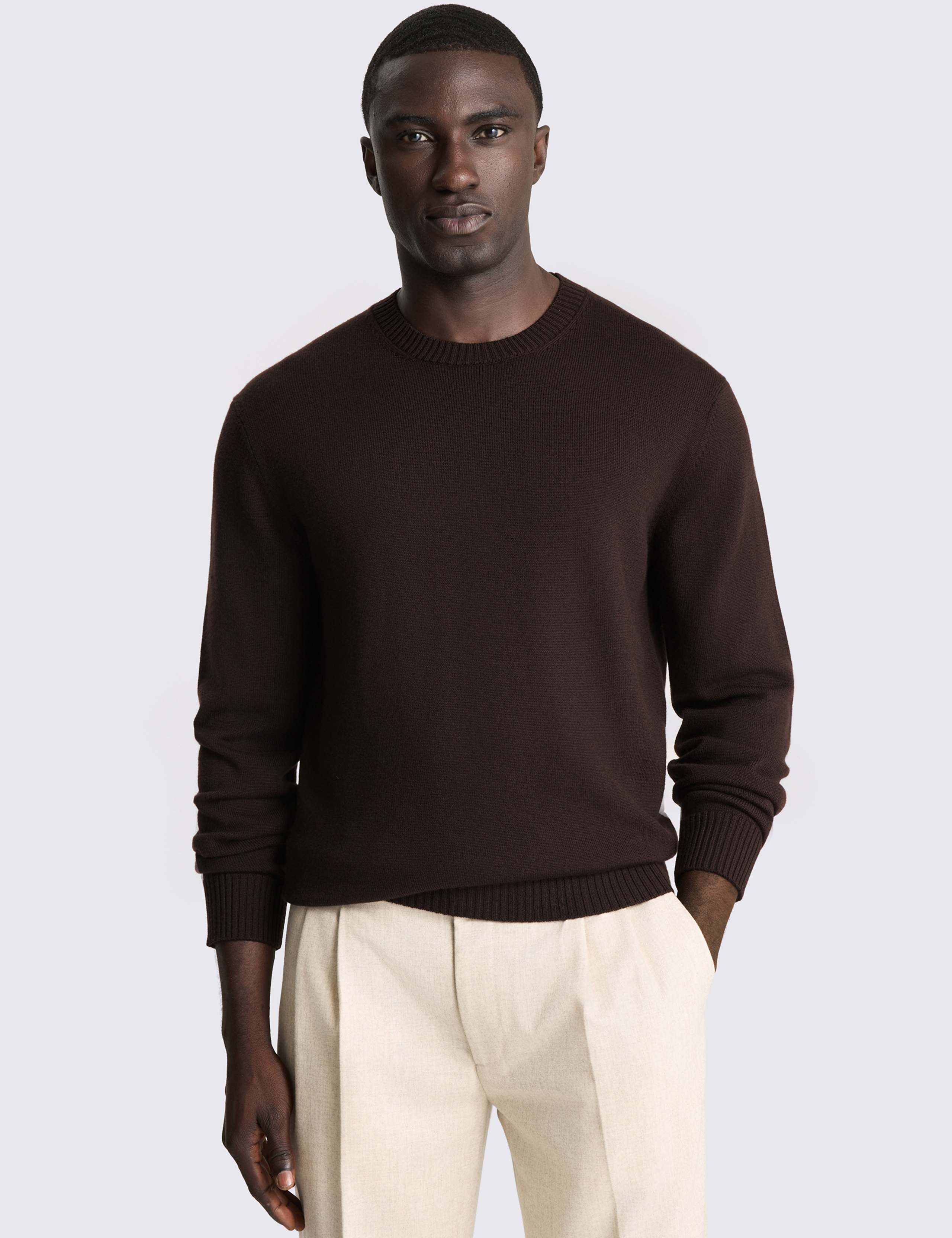 Pure Merino Wool Crew Neck Jumper