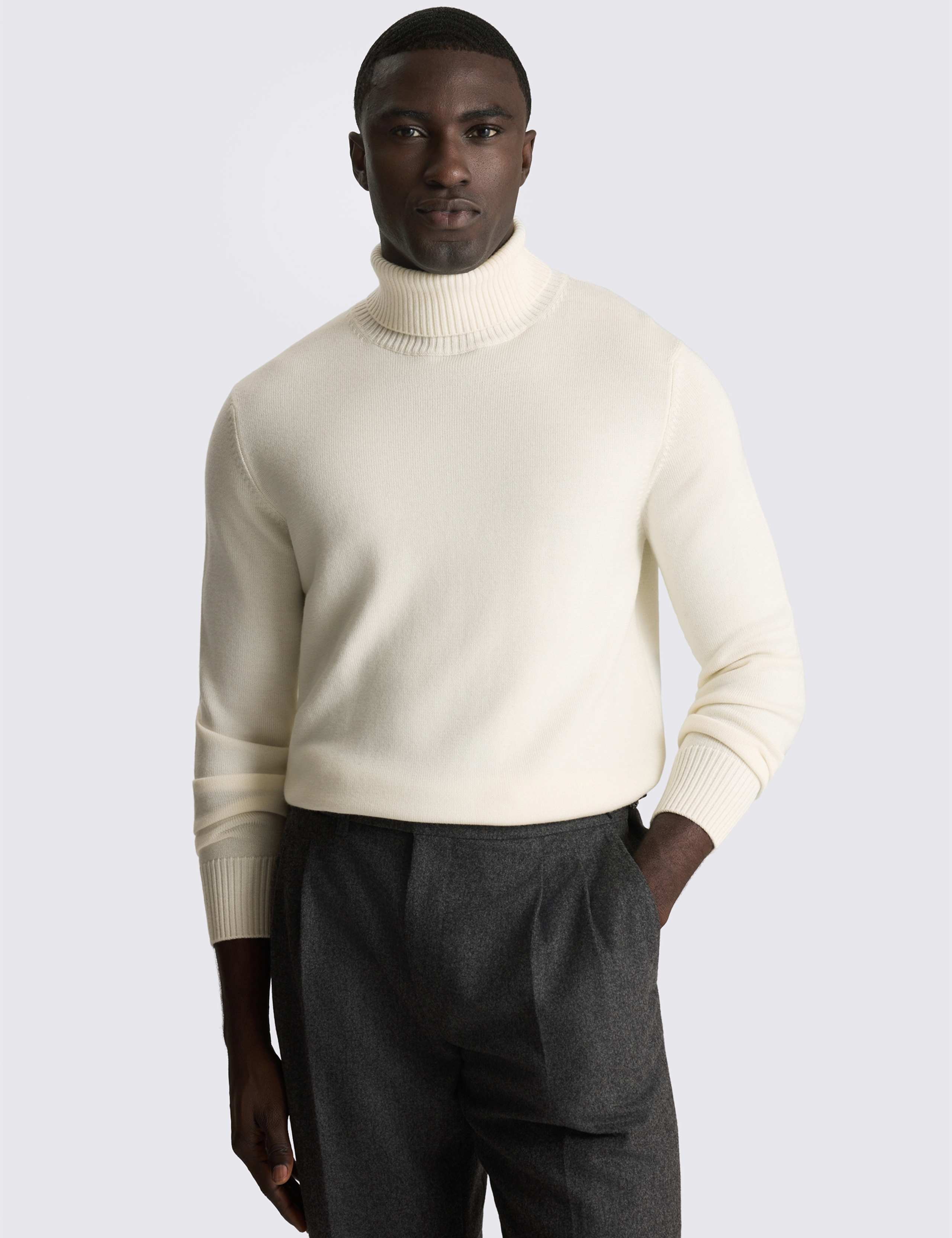 Pure Merino Wool Roll Neck Jumper