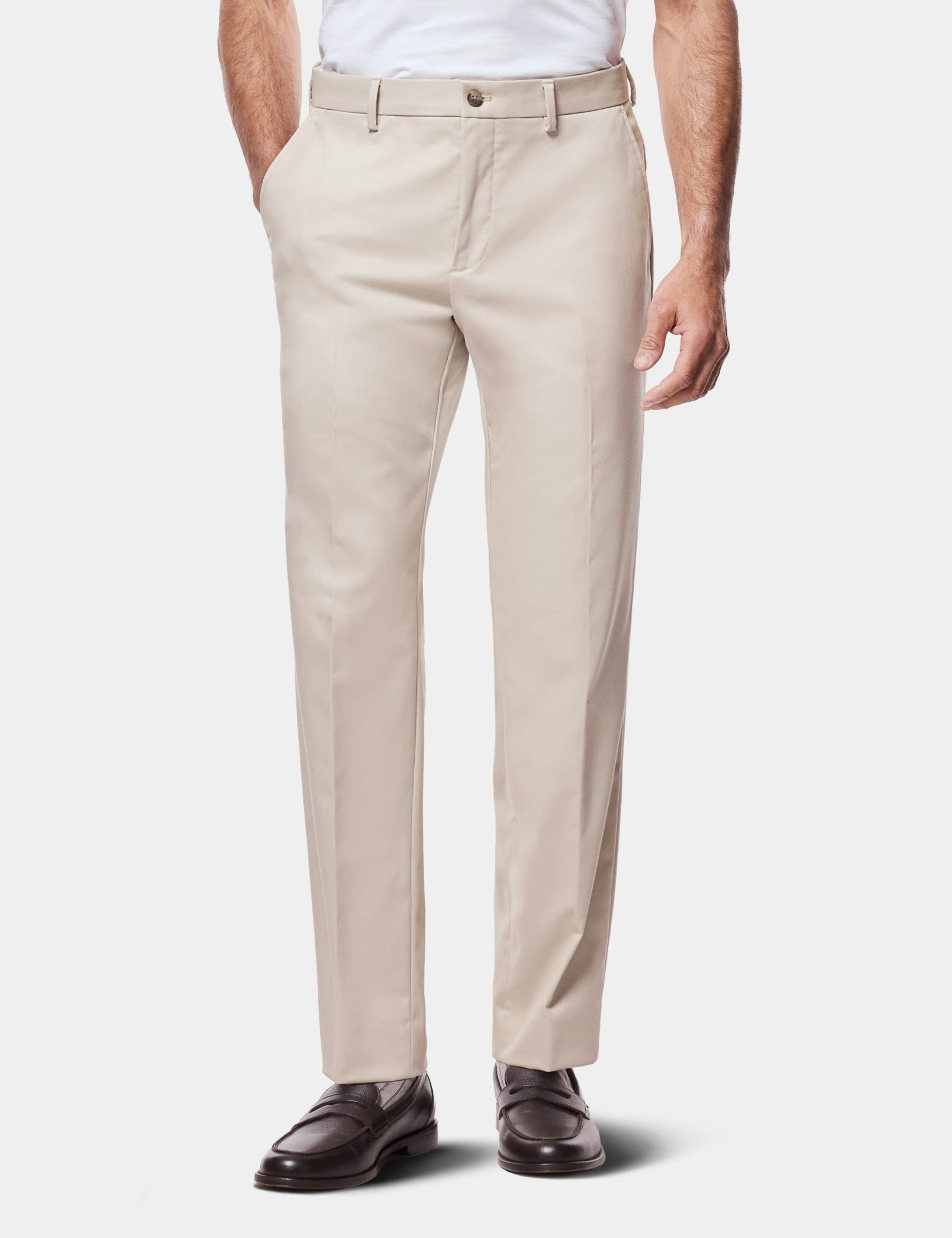 Regular Fit Easy-Iron Brushed Twill Chinos