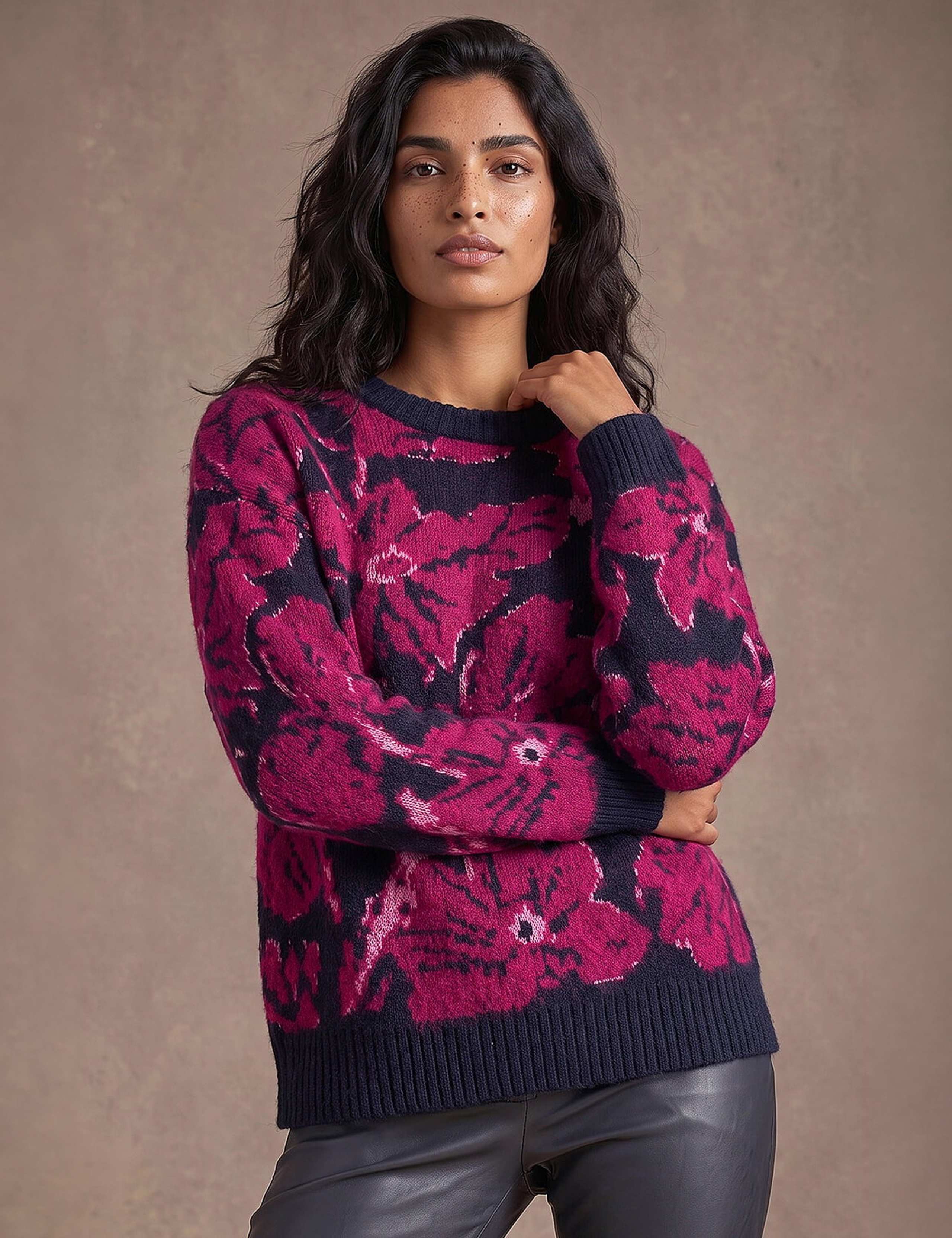 Floral Crew Neck Jumper