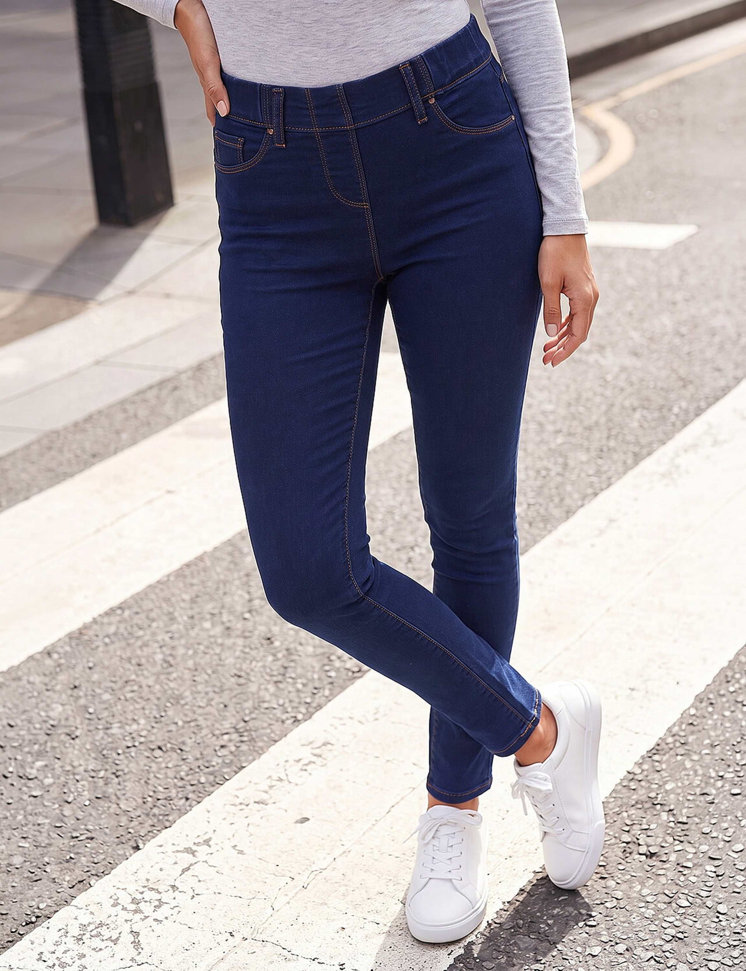 Stretch Denim Elasticated Waist Jeggings