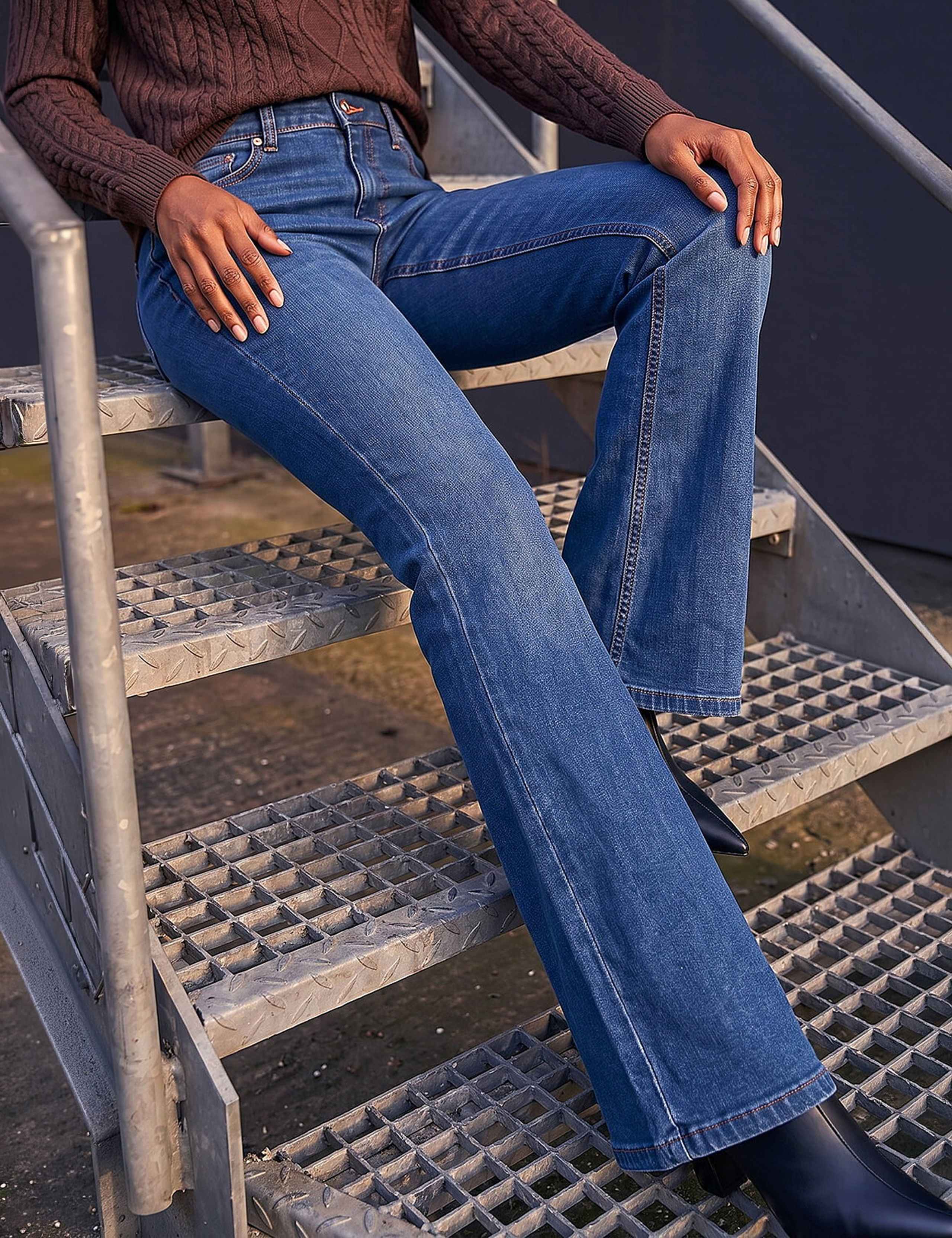 Petite Mid Rise Bootcut Jeans