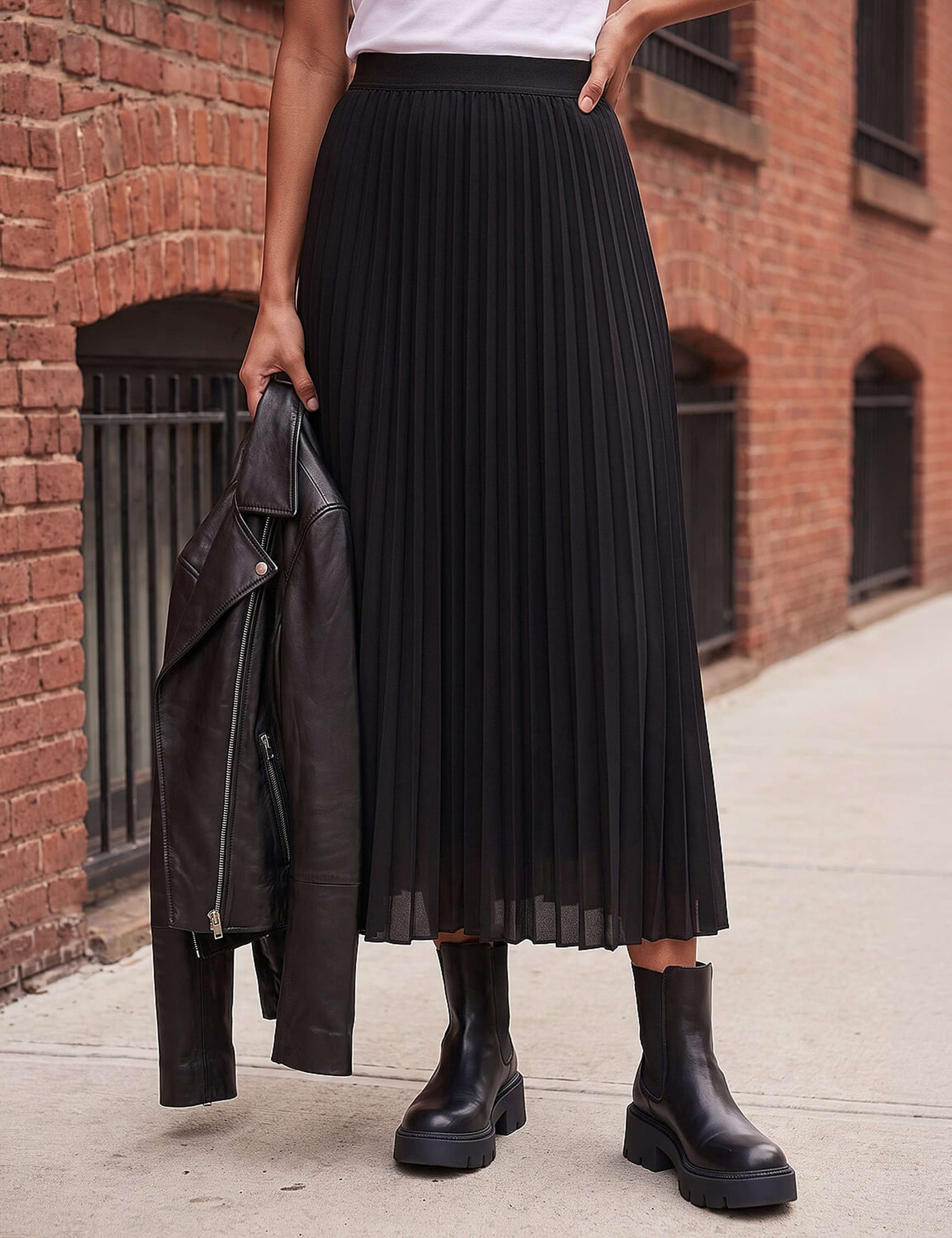 Pleated Maxi skirt