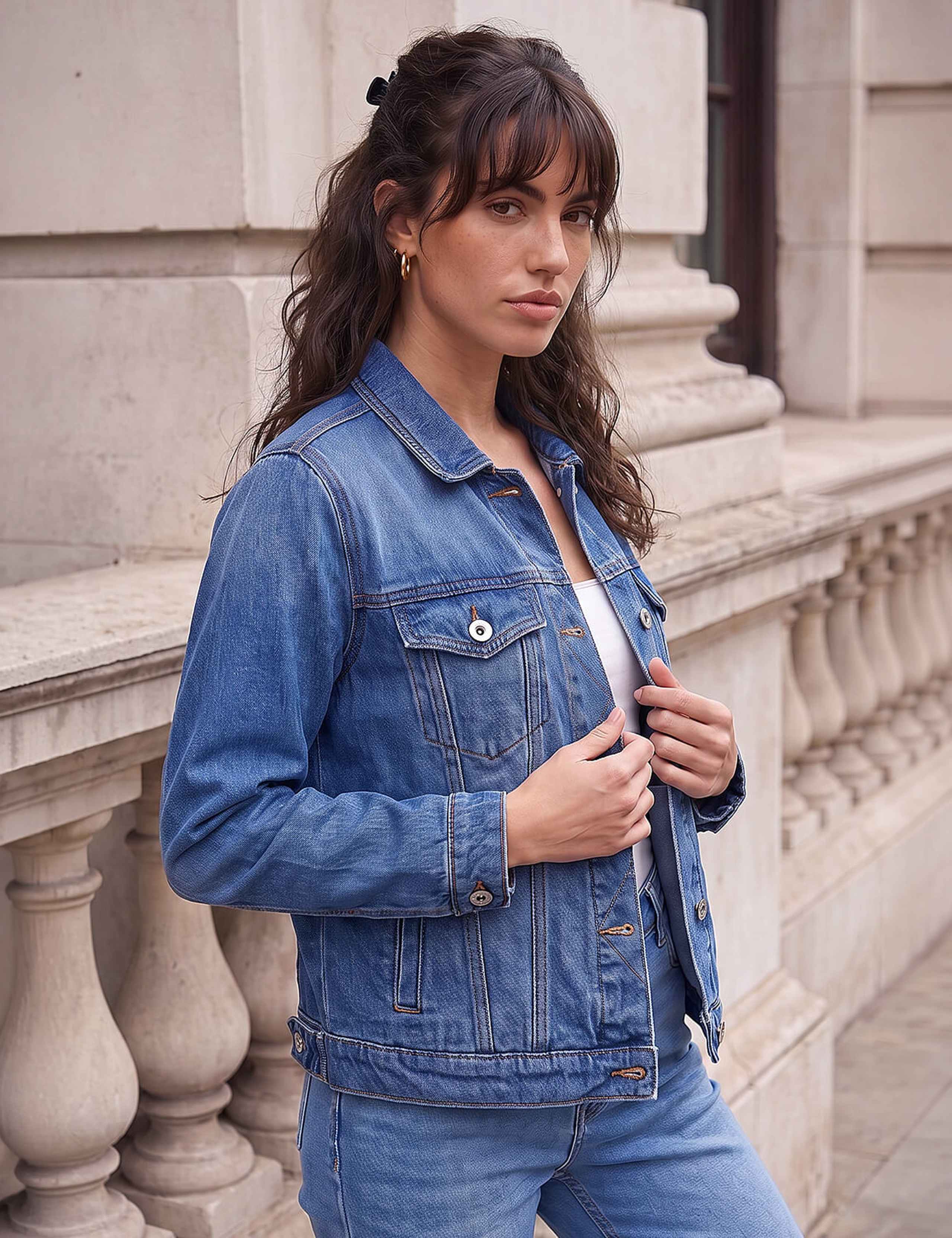 Denim Cropped Jacket