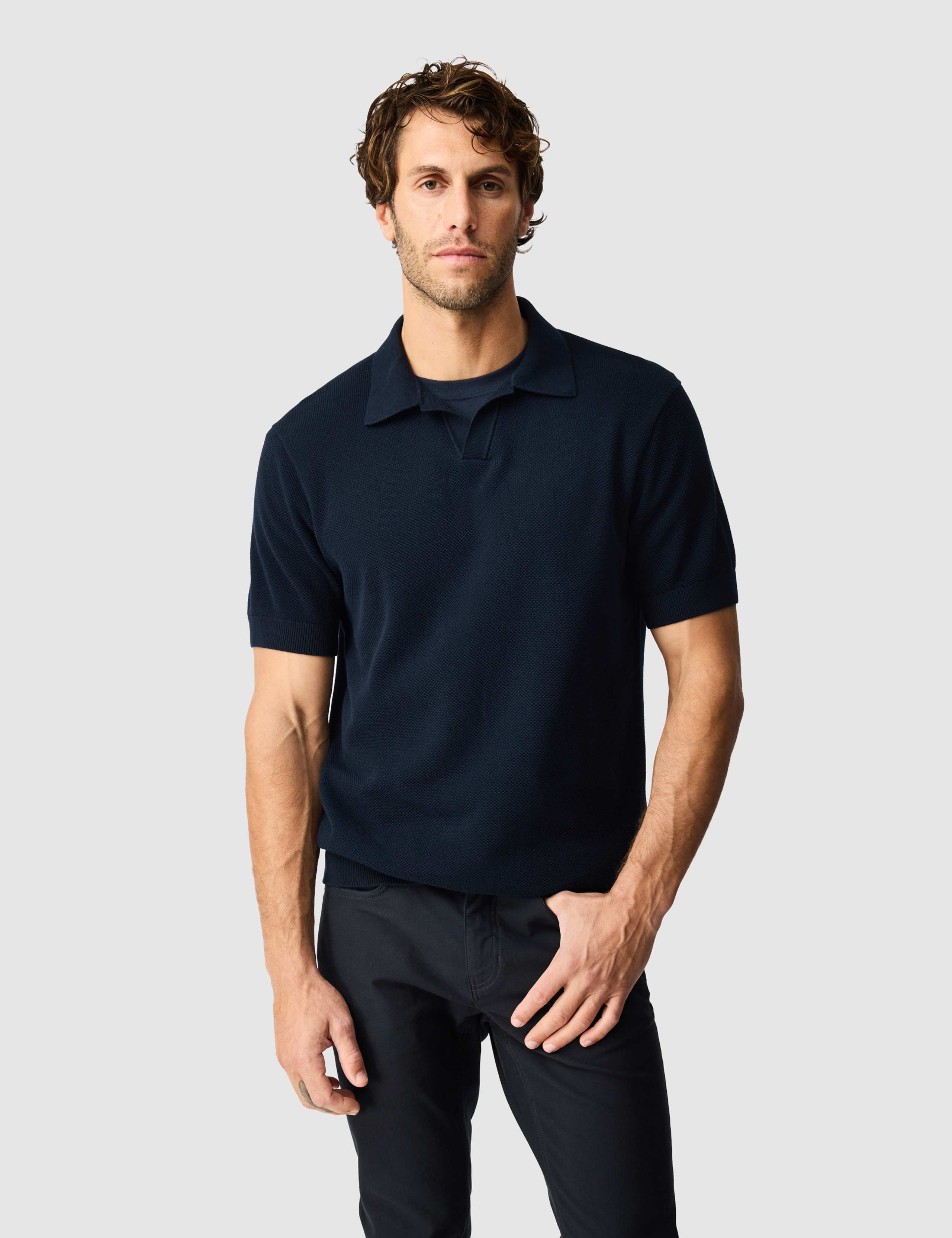 Avalon Pure Cotton Knitted Polo Shirt