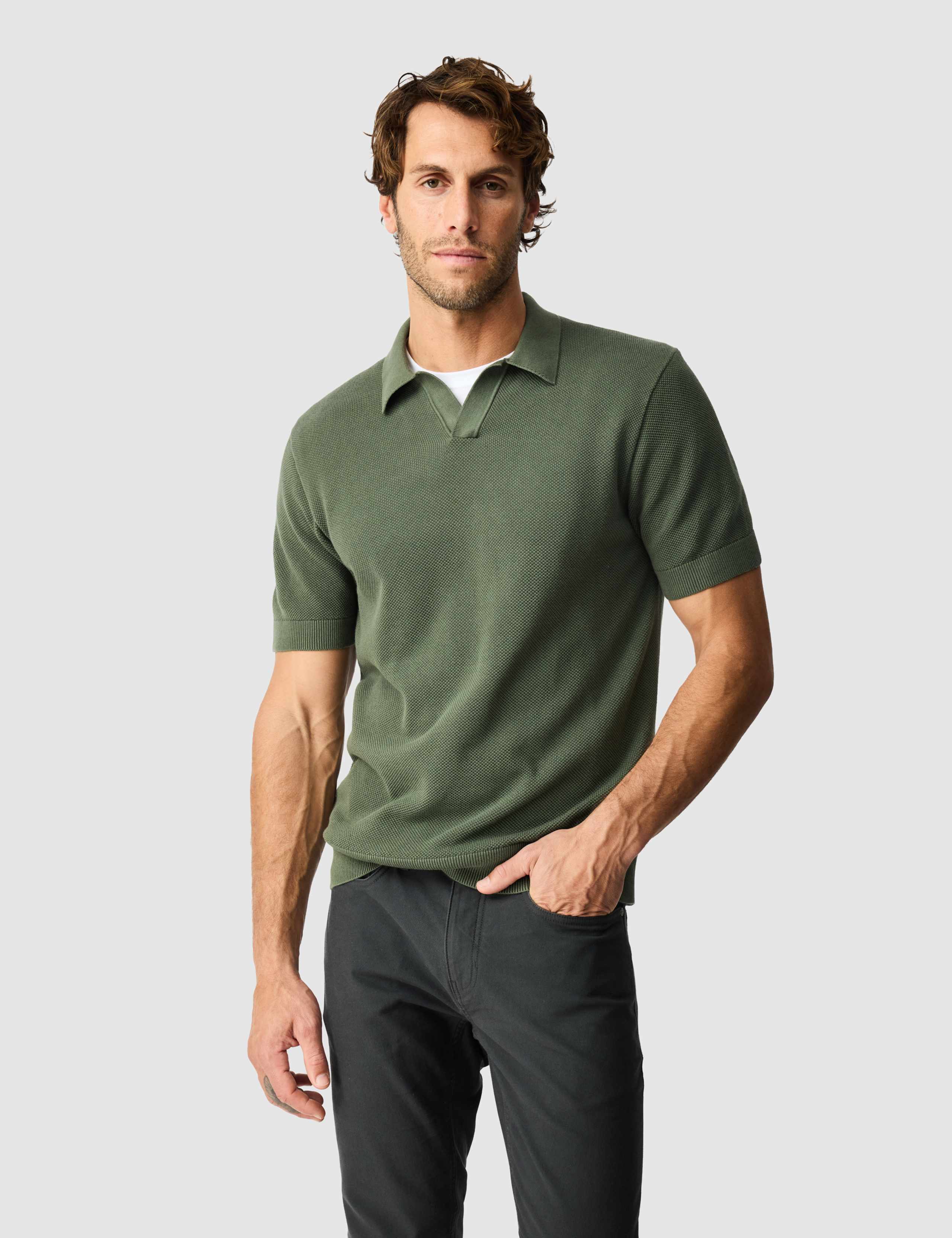 Avalon Pure Cotton Knitted Polo Shirt
