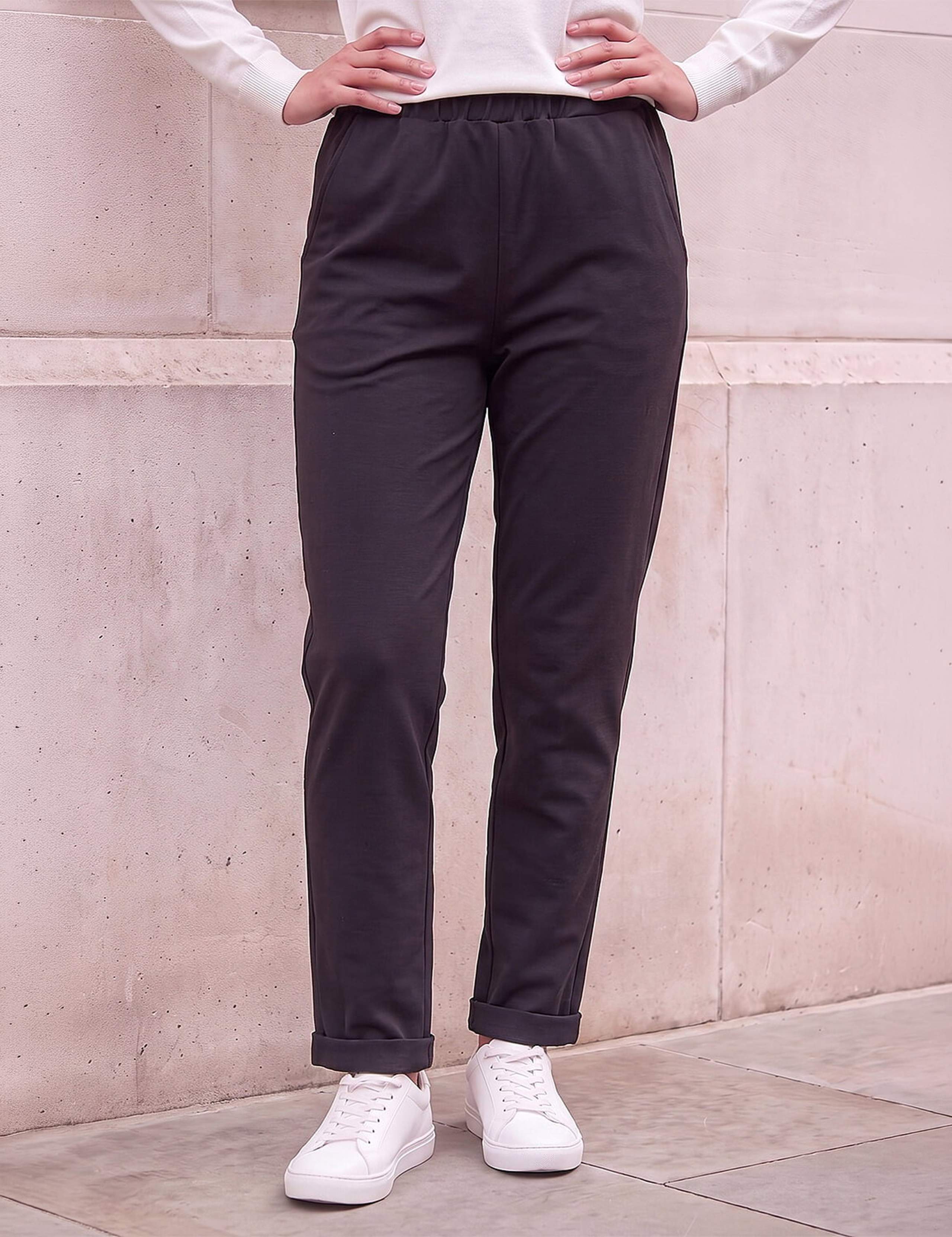 Petite Turn Up Slim Fit Trousers
