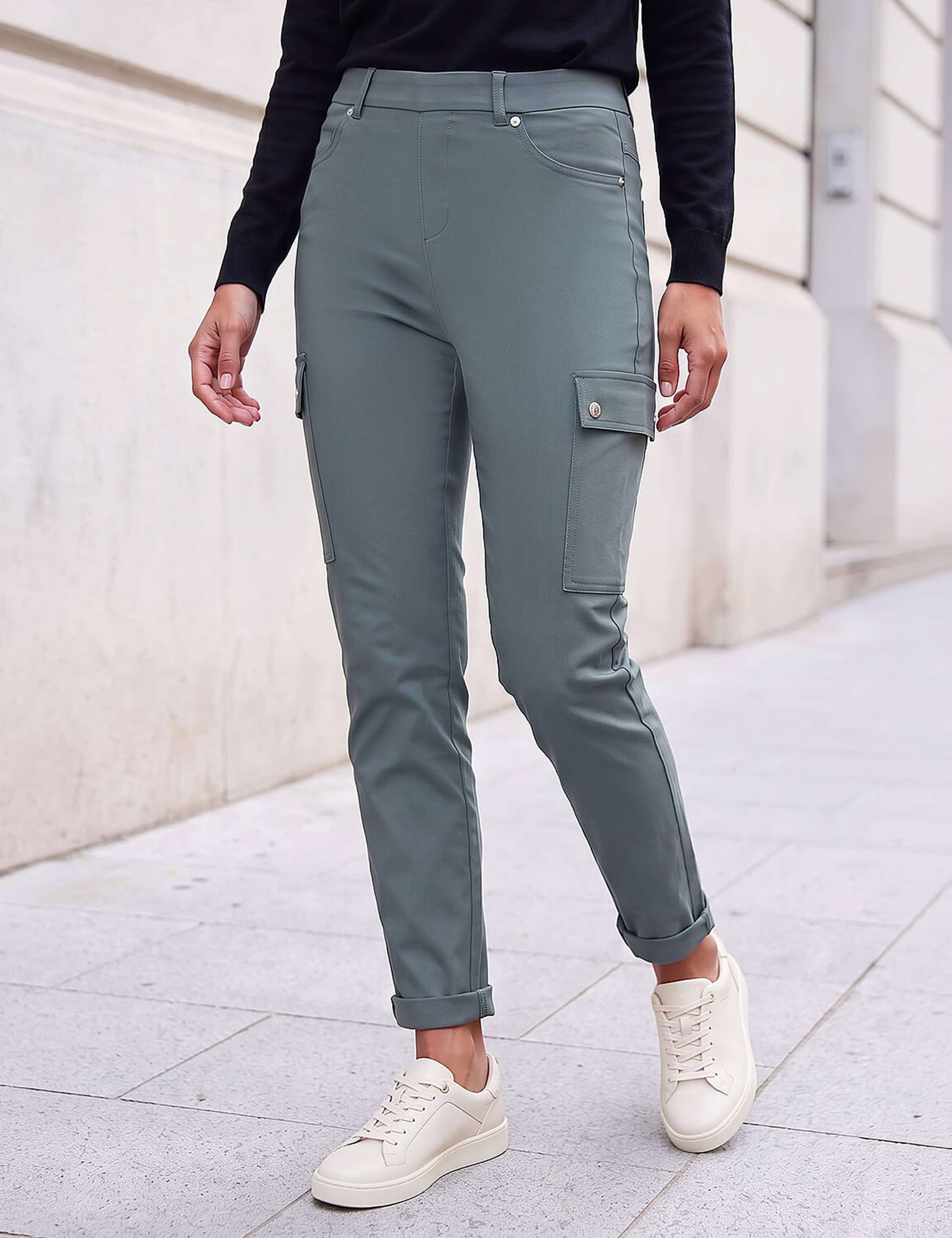 Cargo Straight Leg Trousers