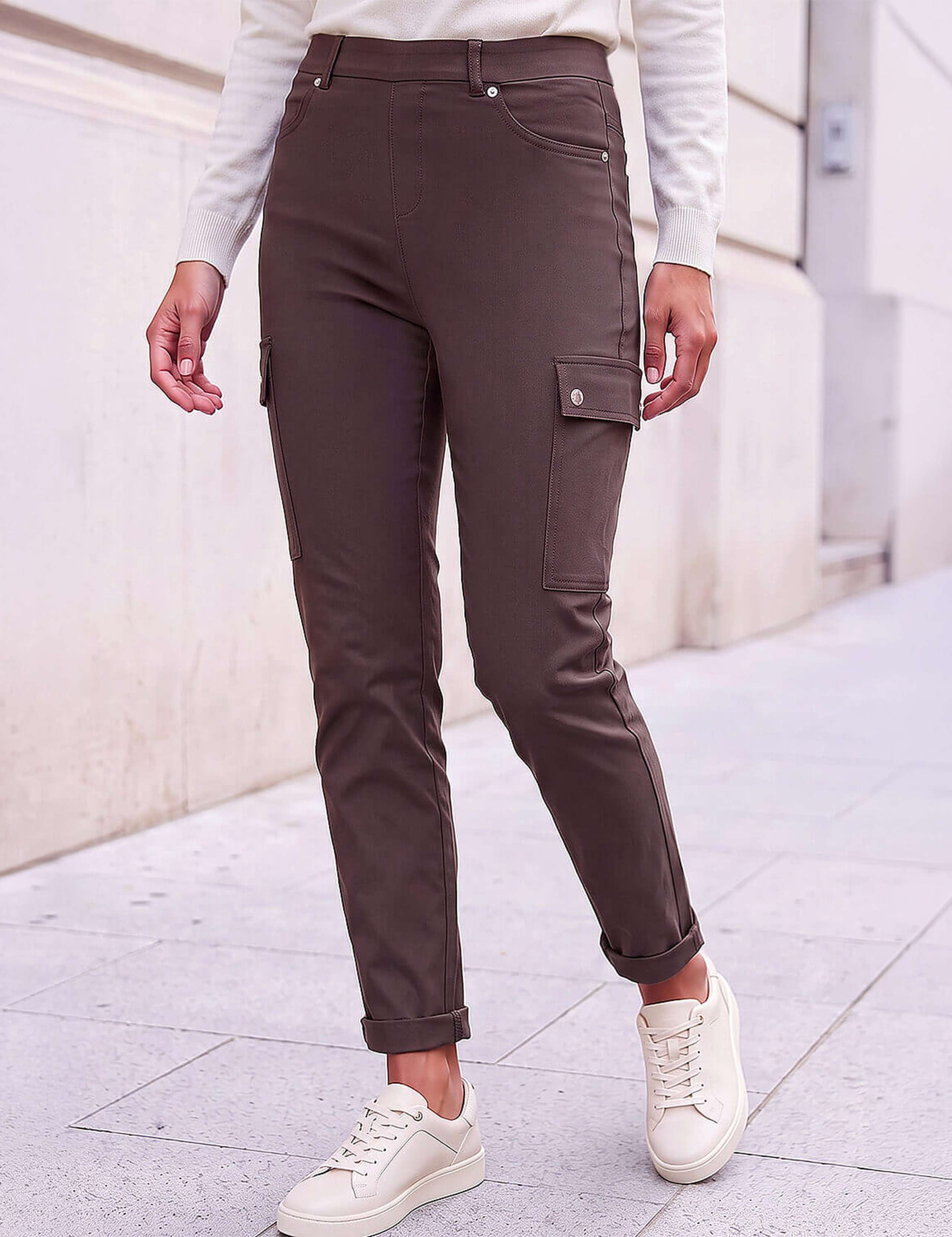 Cargo Straight Leg Trousers