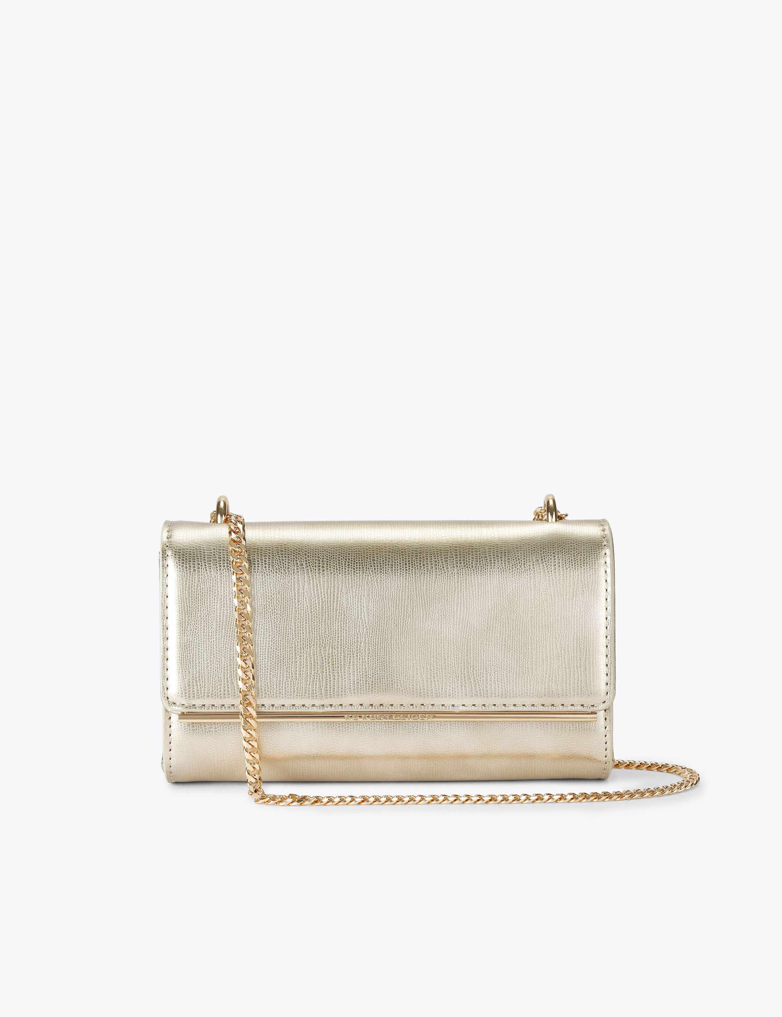 Faux Leather Clutch Bag