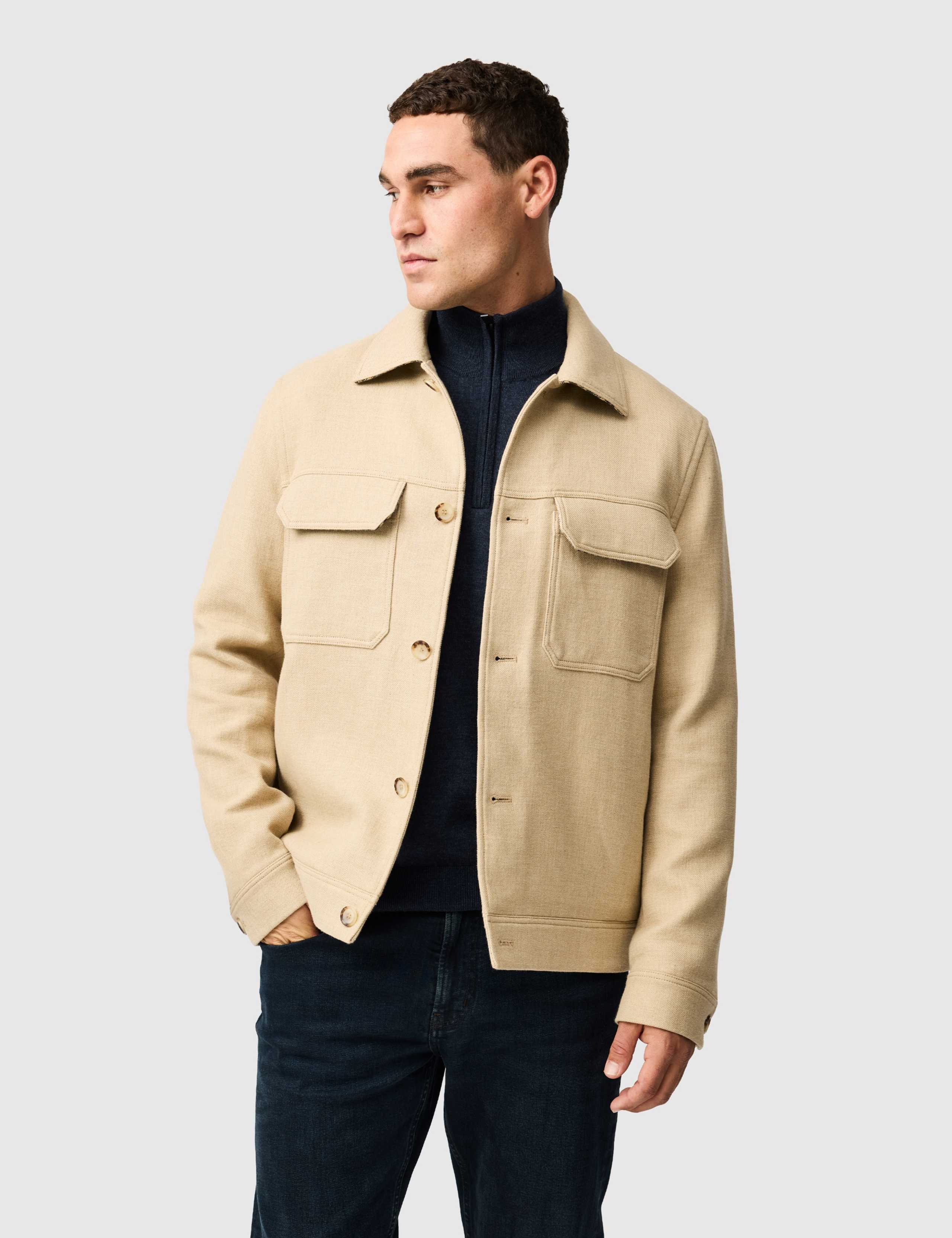 Pure Cotton Textured Trucker Jacket