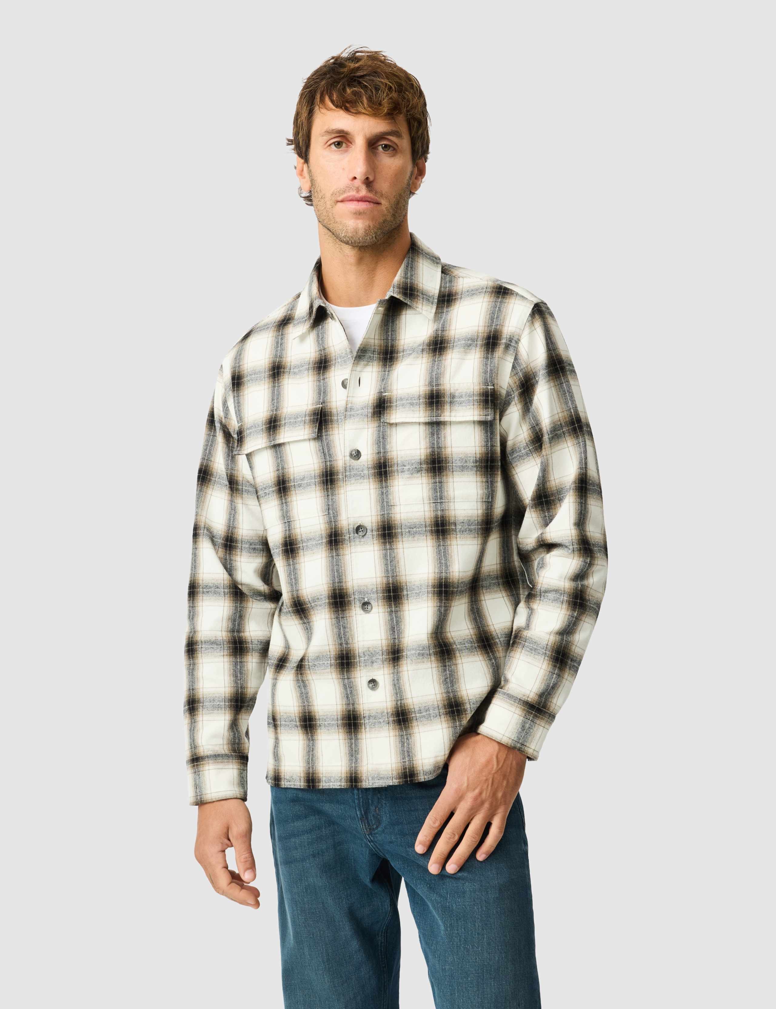 Powell Bay Pure Cotton Checked Overshirt