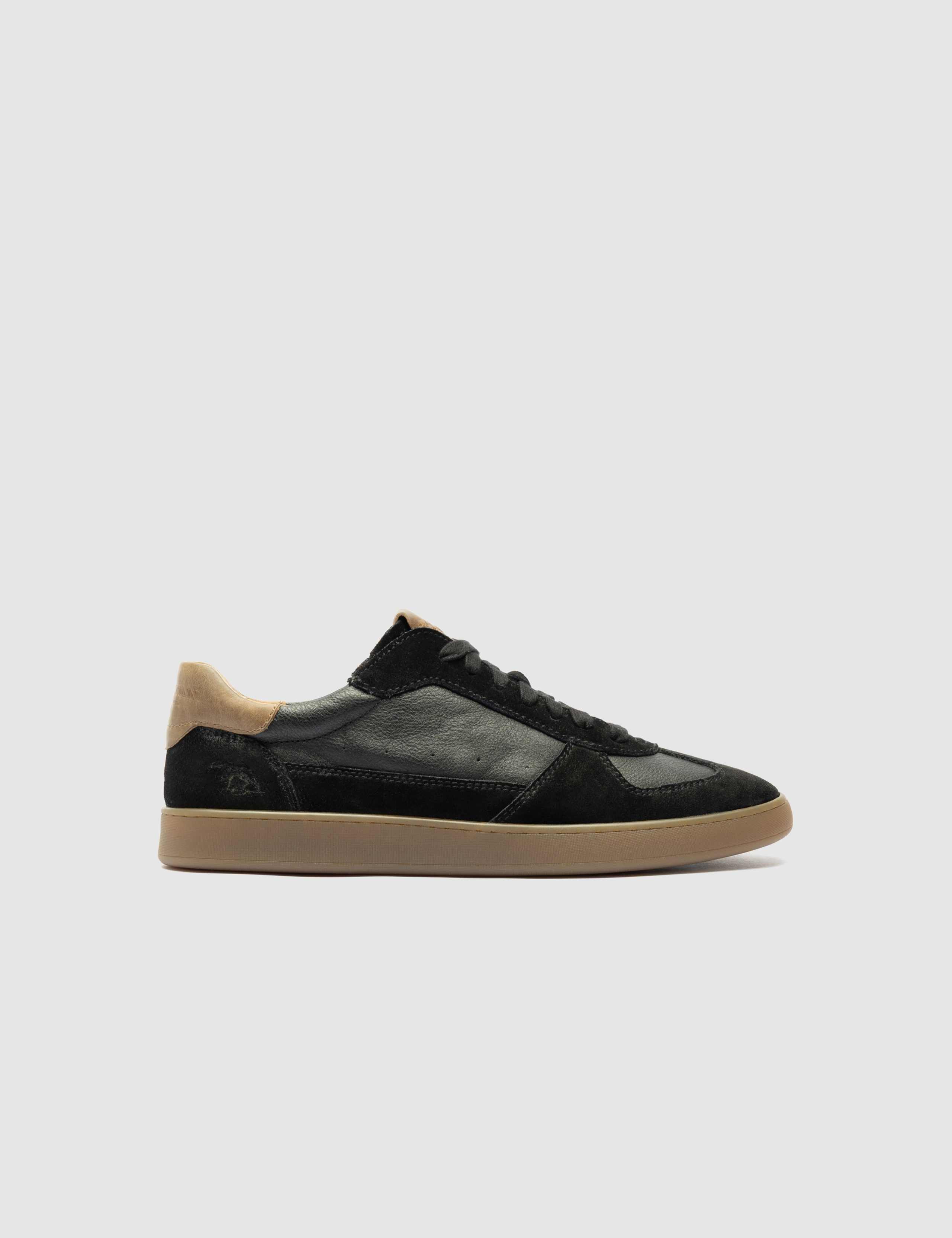 Leather Lace Up Trainers