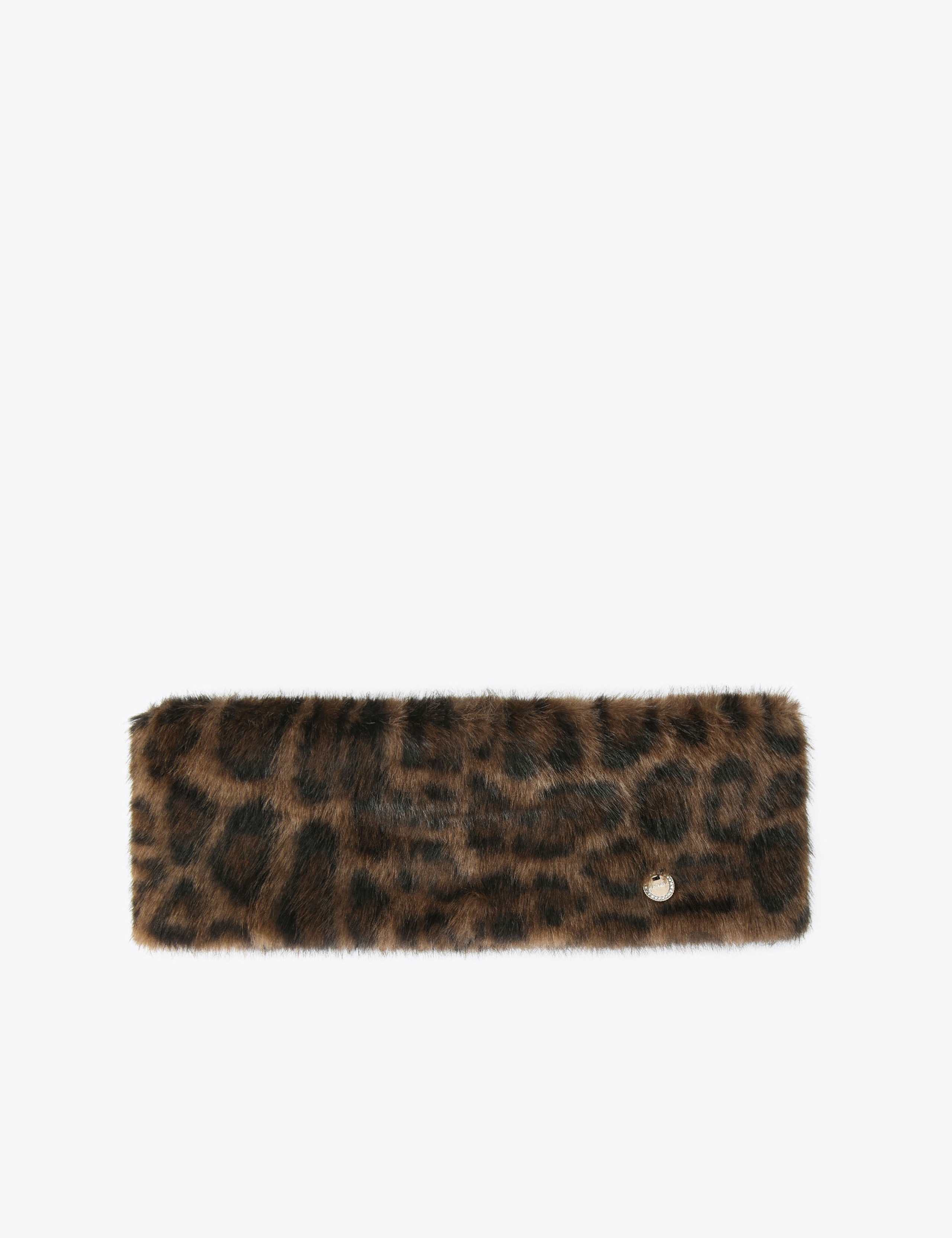 Faux Fur Leopard Print Headband
