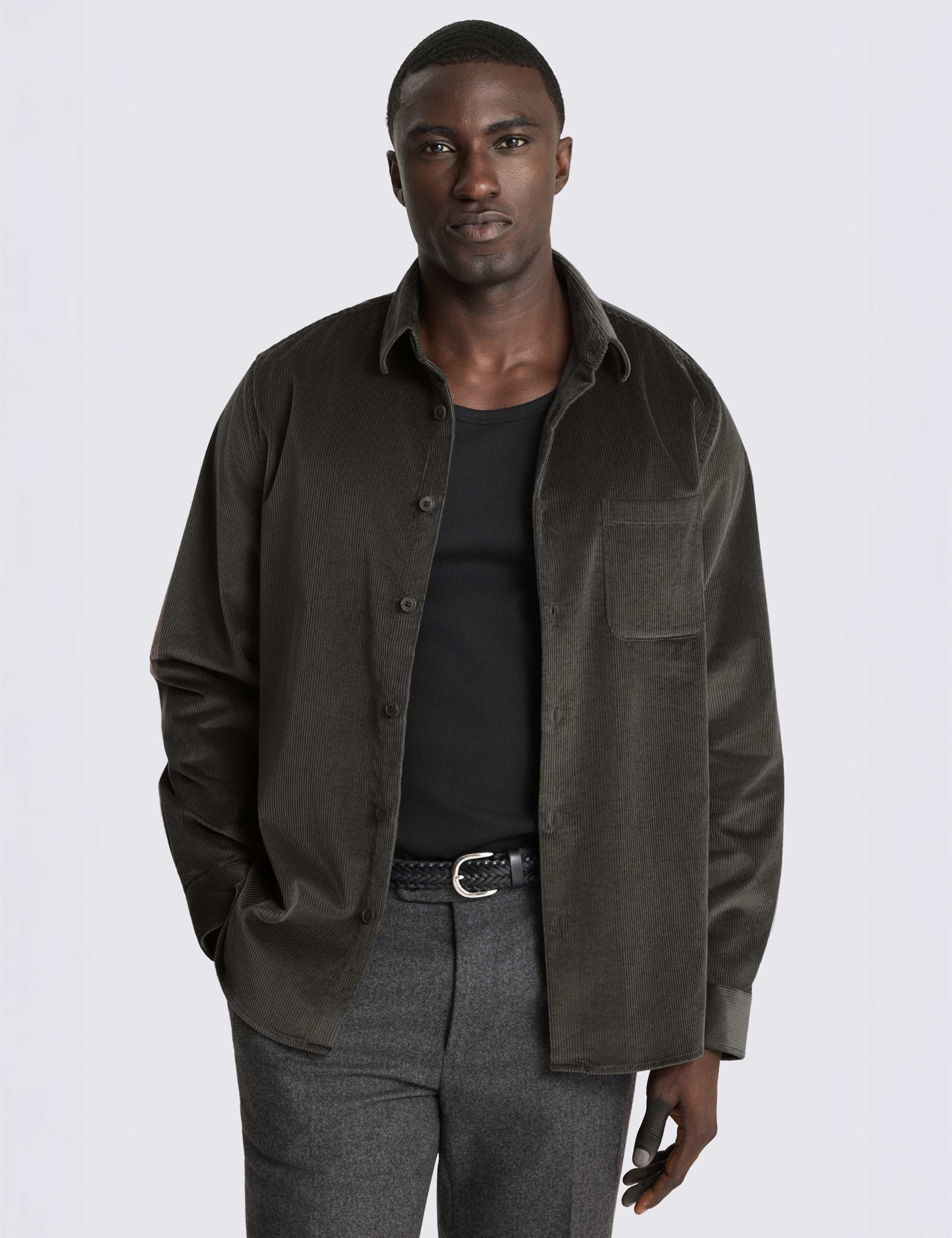 Long Sleeve Corduroy Overshirt